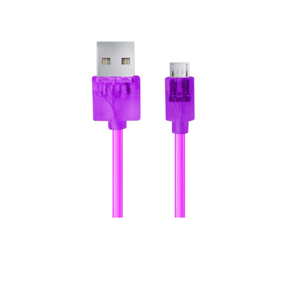 Kabel Esperanza Micro Usb 2.0 EB184V fiolet/róż 1 m