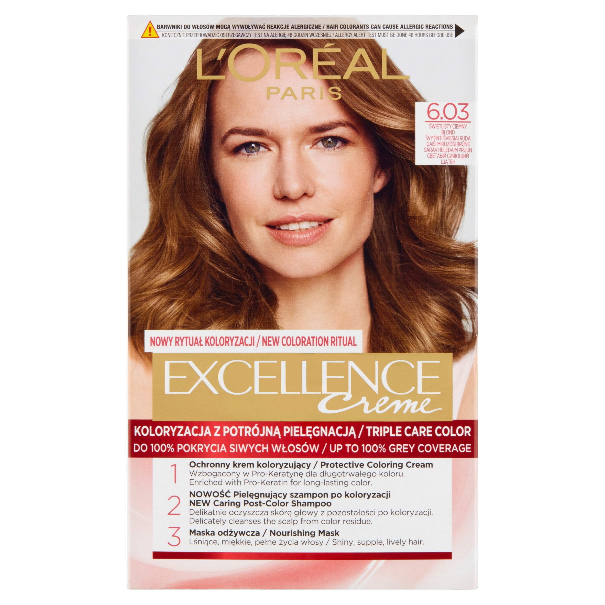 Barvy na vlasy L'Oréal Expert hnědé, světlé, tmavě blond 6.03