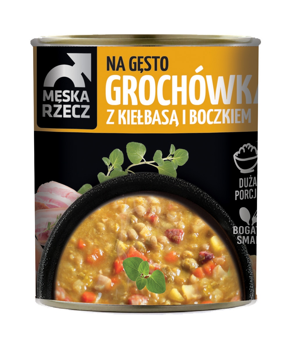 Levně 3x Hustě hrachovka s klobásou a slaninou 840 g Mužská věc