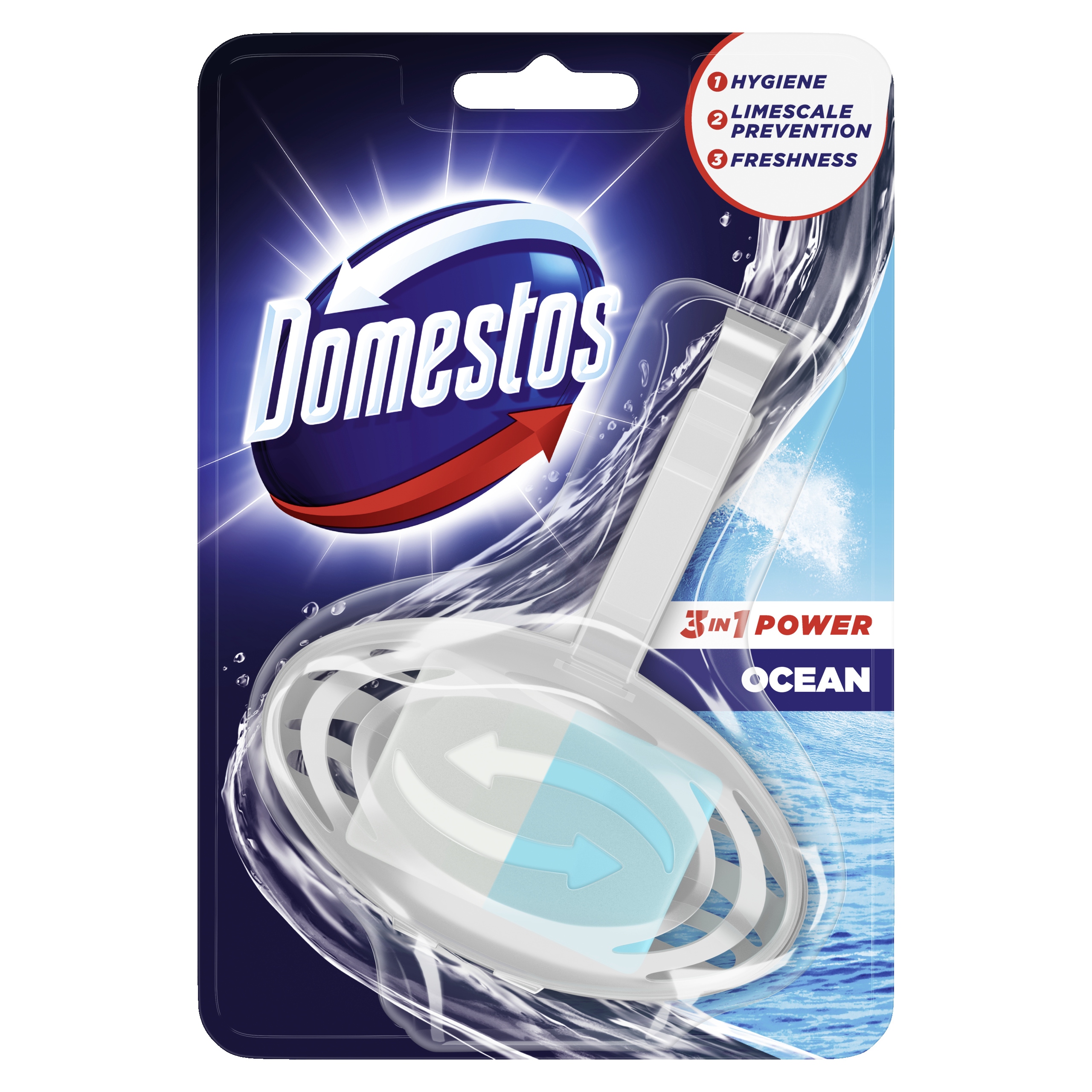 10X Domestos 3V1 Ocean Power košík na Wc Přívěsek 35G