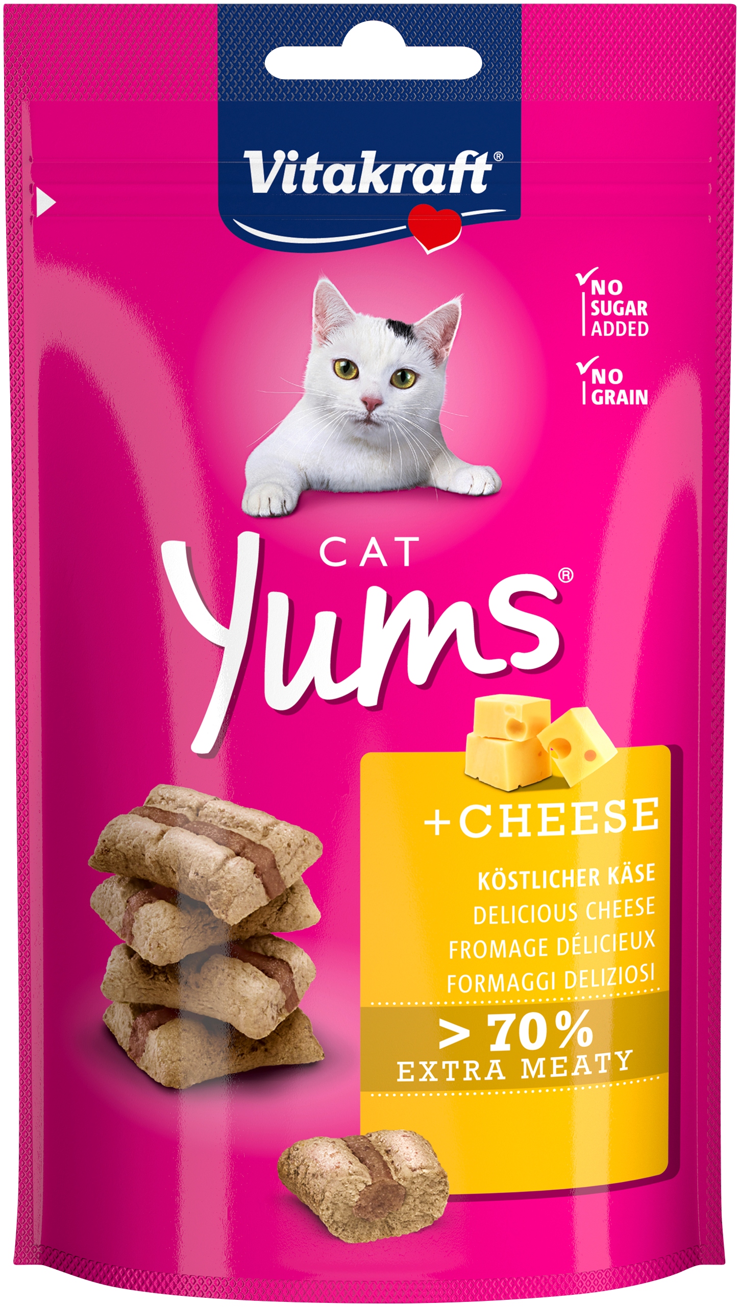 Levně 8x Vitakraft Cat Yums sýr 40g