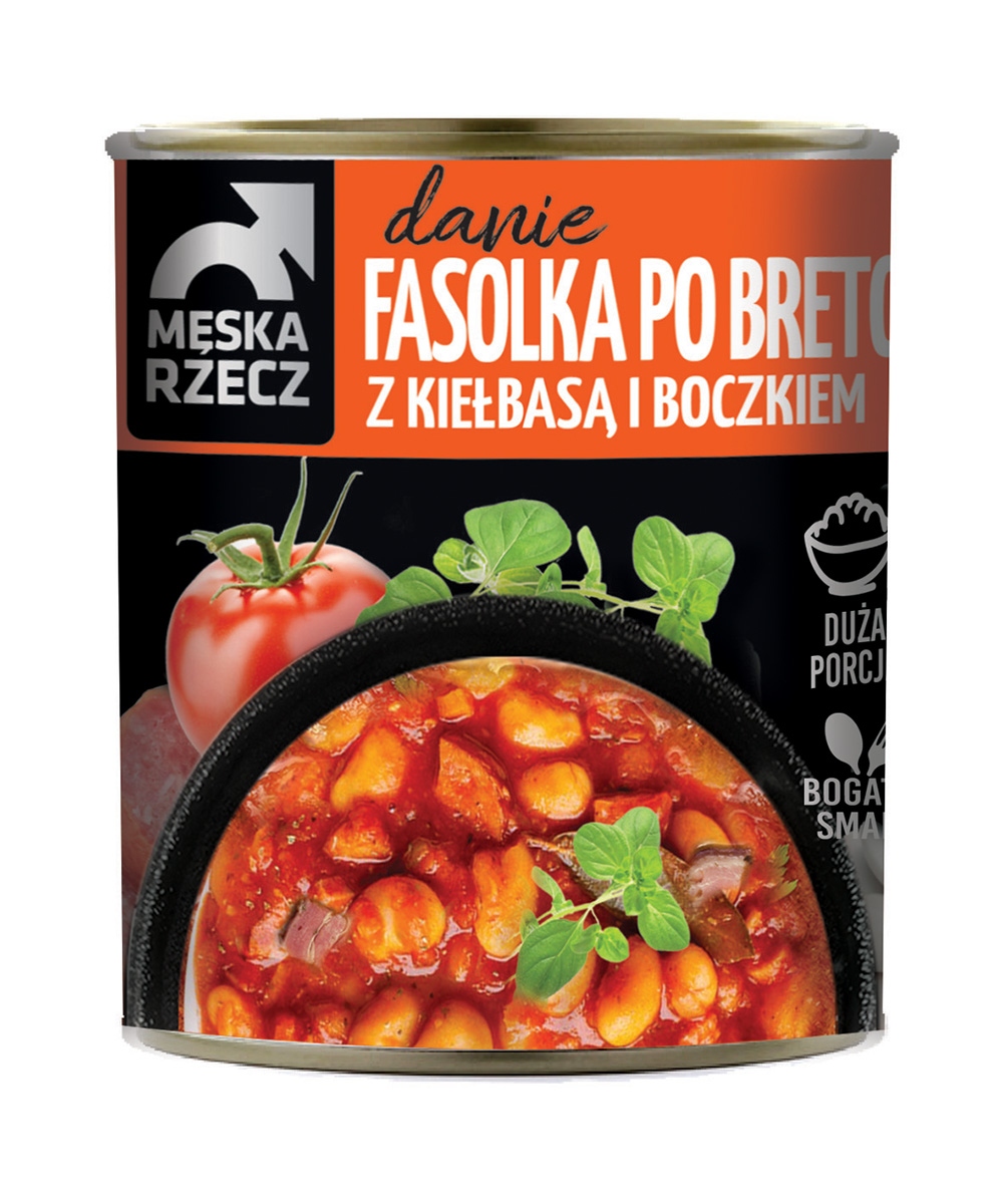 Levně 3 x Fazole po bretaňsku s klobásou a slaninou 830 g Mužská věc