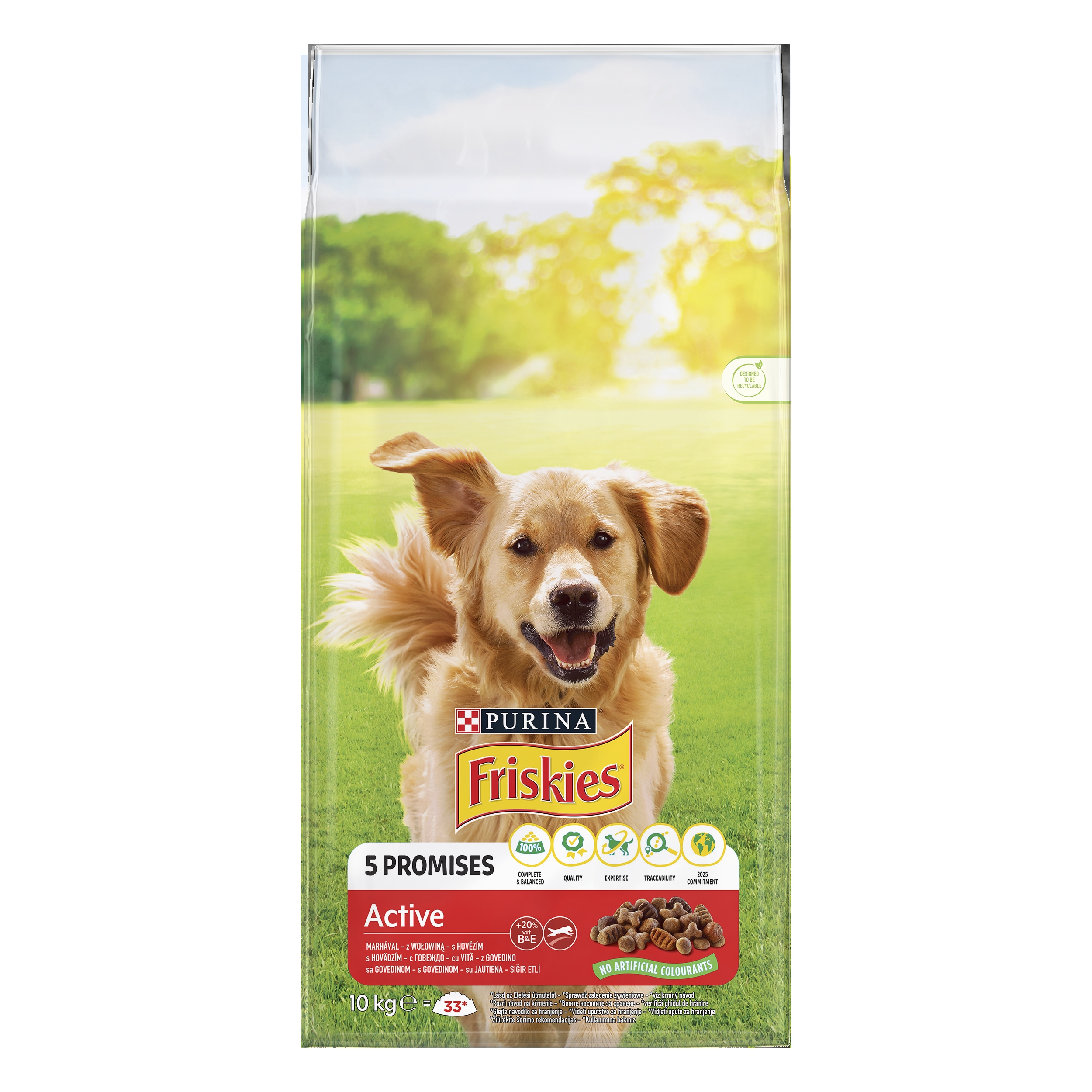 Levně Suché krmivo Friskies hovězí maso 10 kg