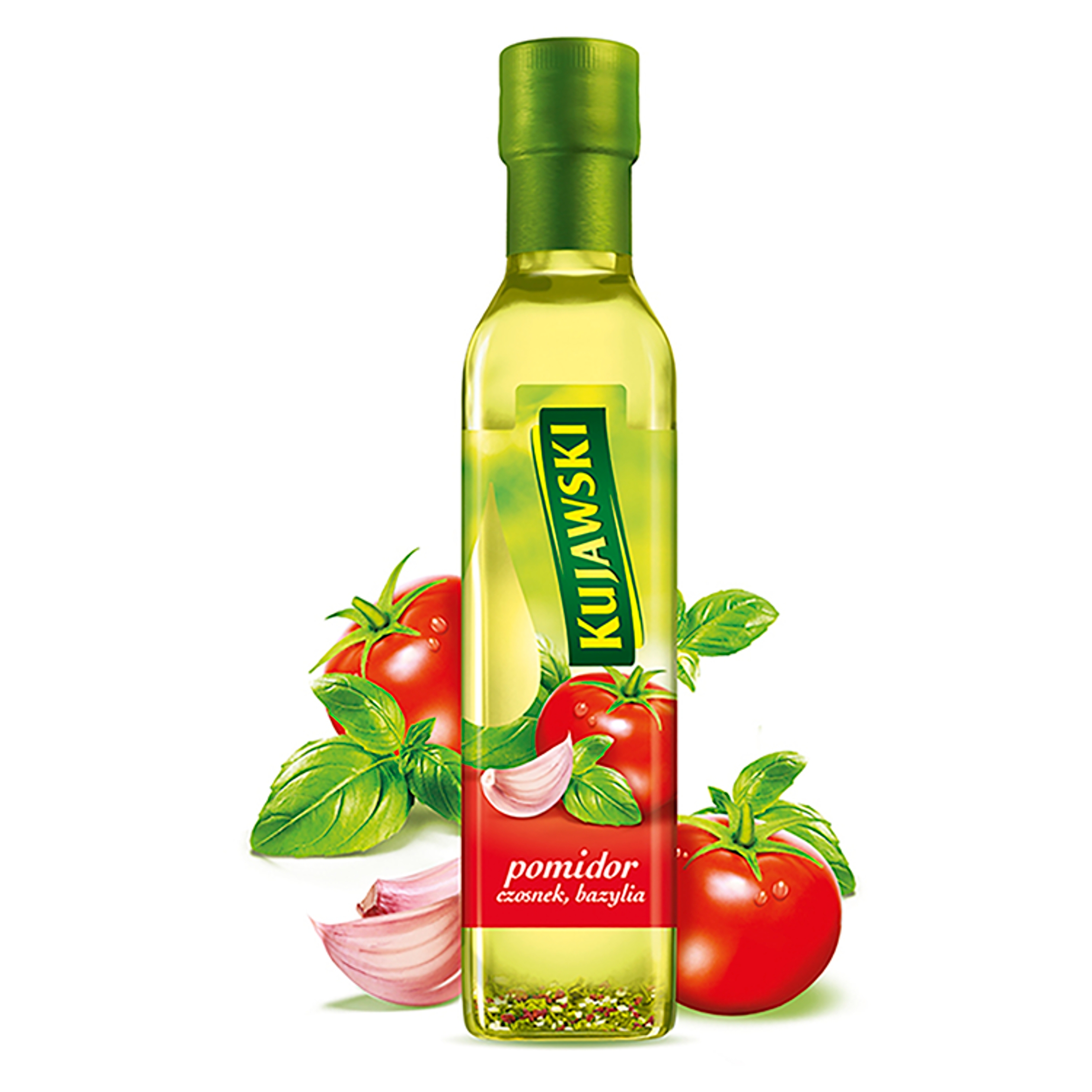 Levně 5X Řepkový olej s rajčaty a česnekem a bazalkou Kujawski 0,25 l