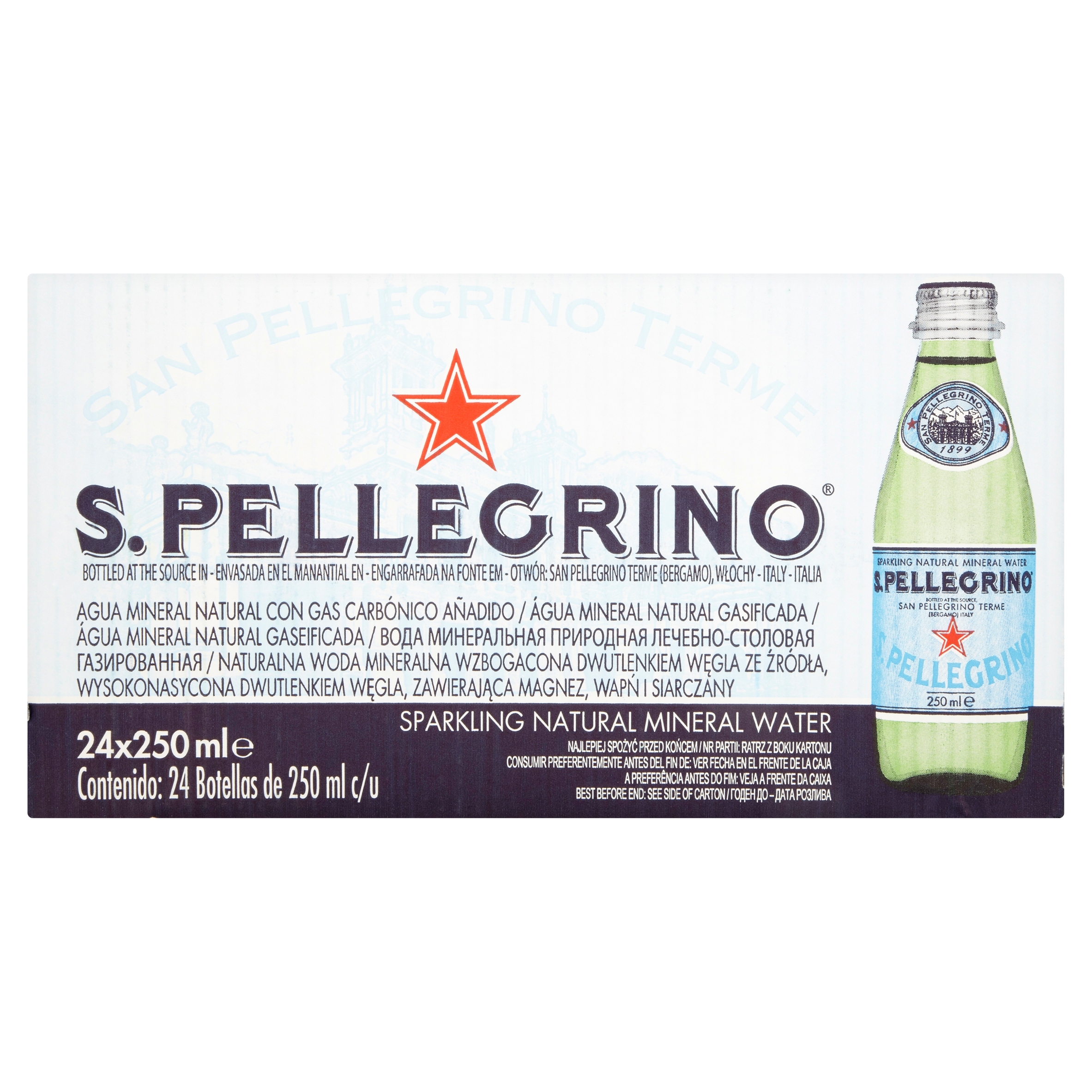 S.Pellegrino Přírodní perlivá minerální voda 24 x 250 ml