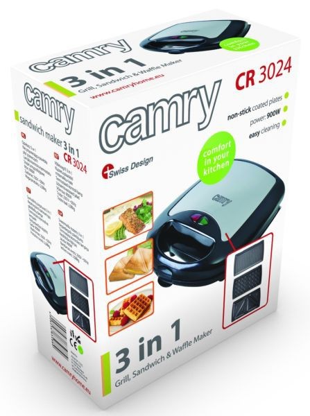 

Opiekacz Camry Cr 3024 3w1 Inox 730W