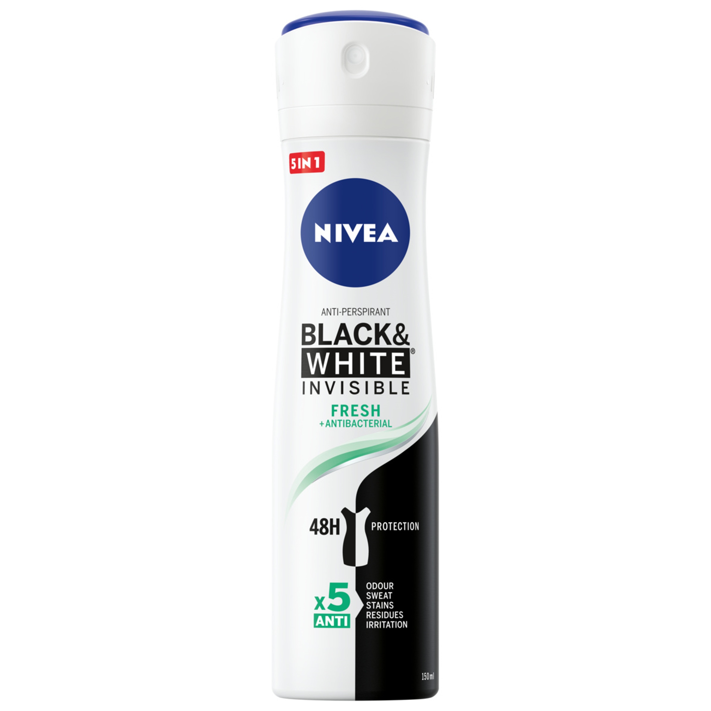 Nivea Black & White Invisible Fresh dámský w sprayuový antiperspirant, 150 ml