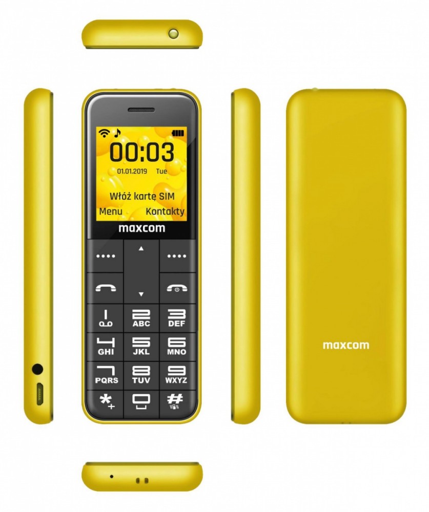 

Telefon komórkowy Maxcom czarny, czerwony, żółty