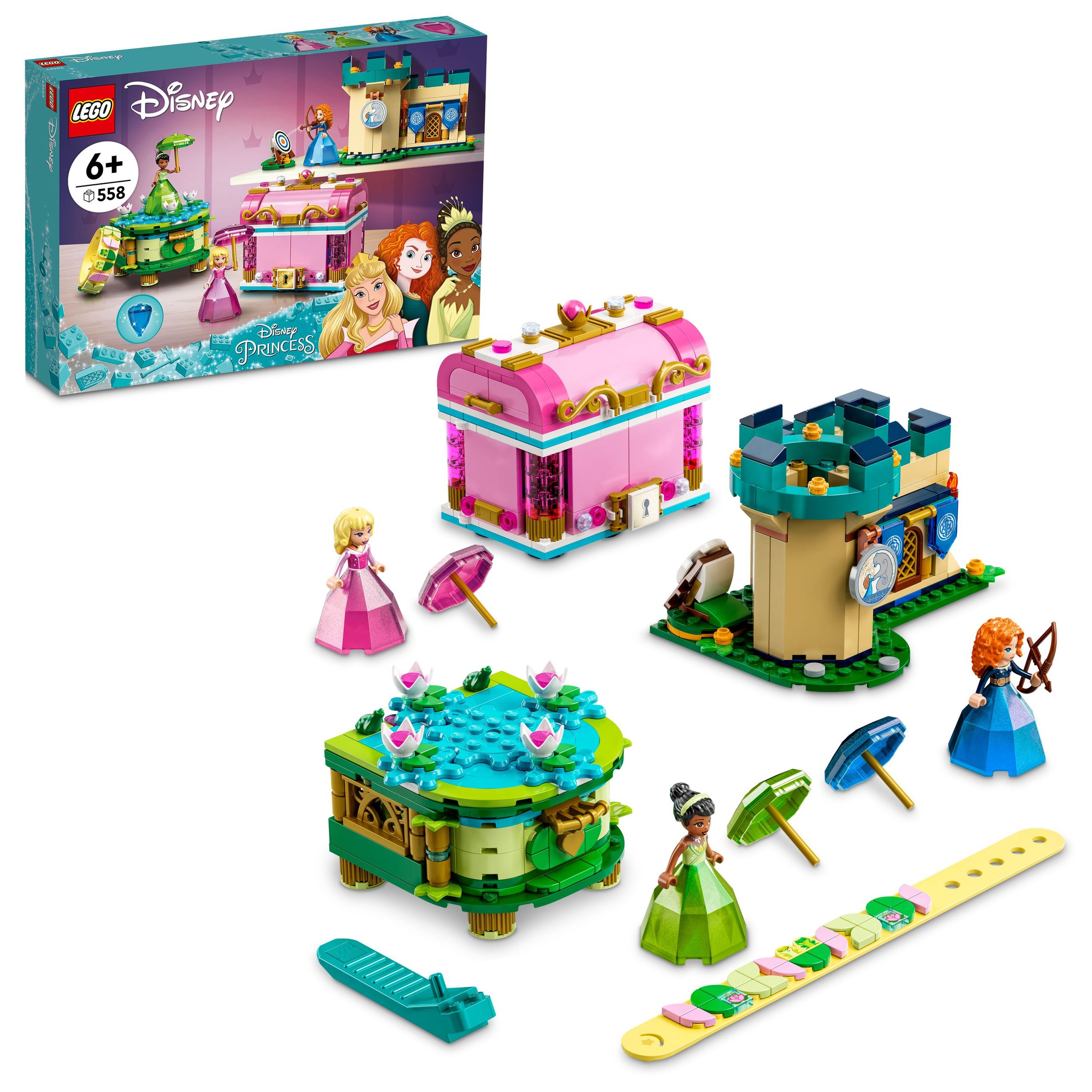 Lego Disney Princess 43203 Zaklęte twory Aurory, Meridy i Tiany 558 el.
