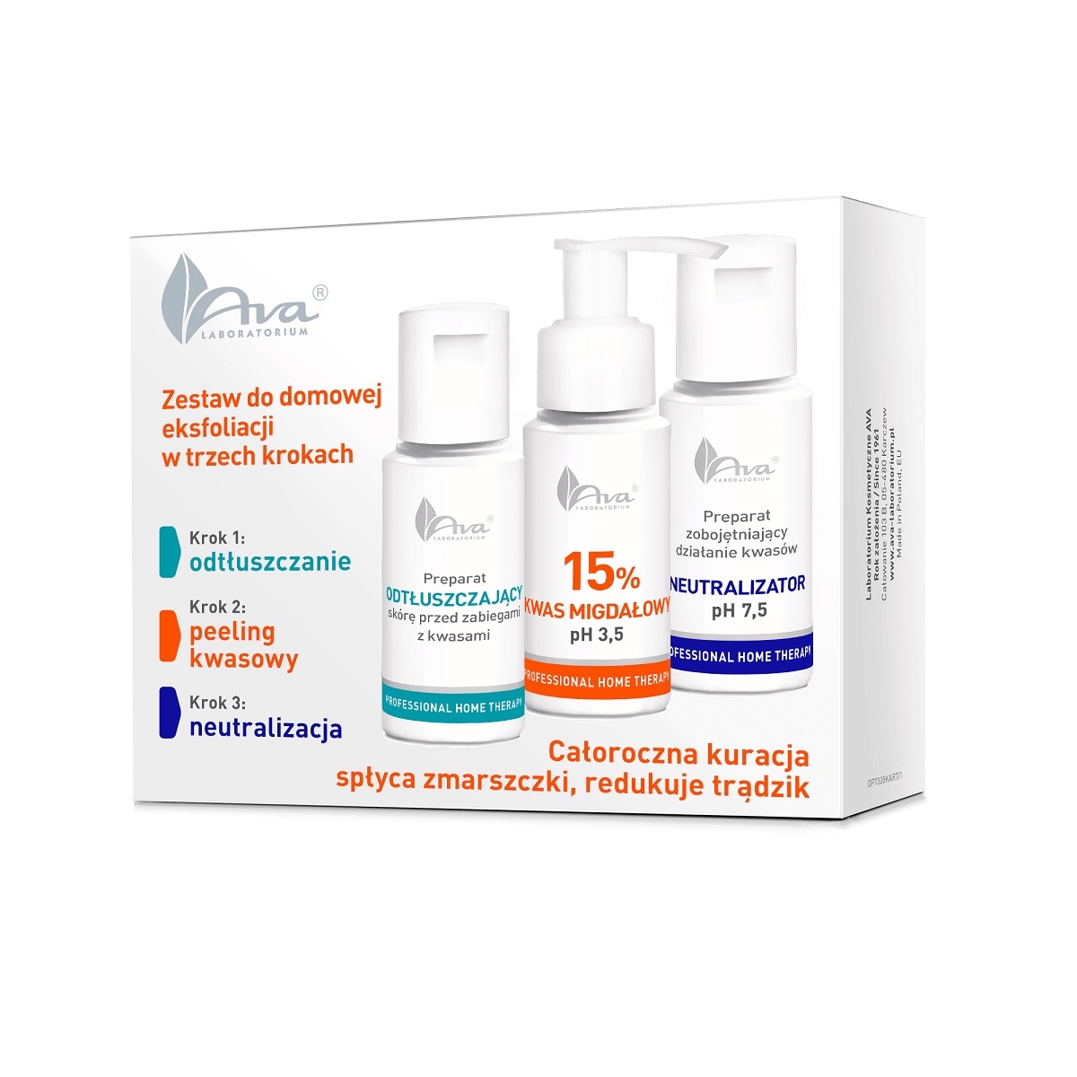 Ava Laboratorium_set Sada pro domácí exfoliaci, odmašťovací přípravek