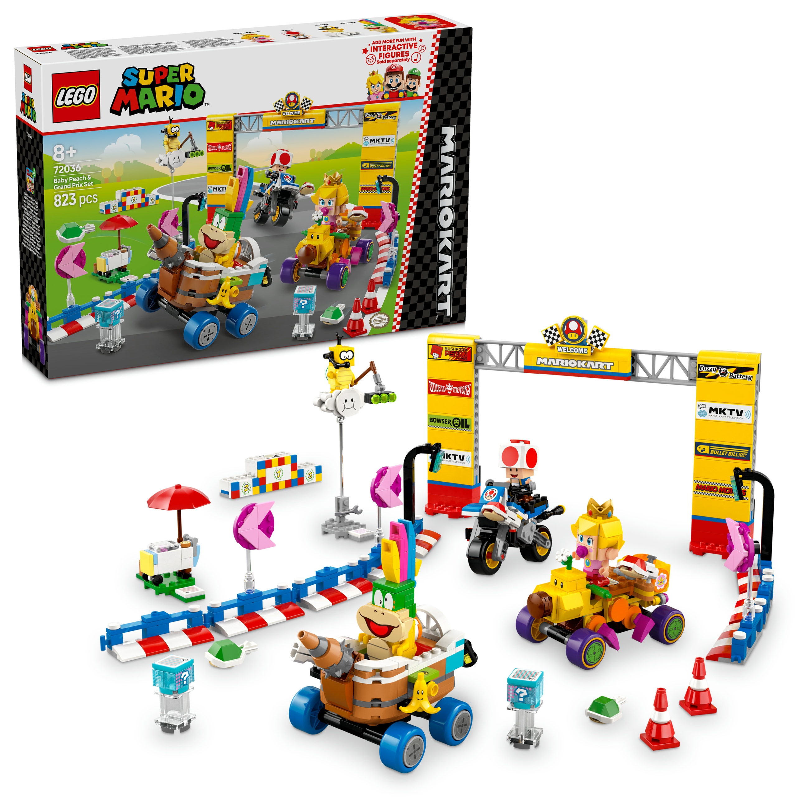 Lego Mario 72036 Mario Kart Sada Baby Peach a Grand Prix Novinka