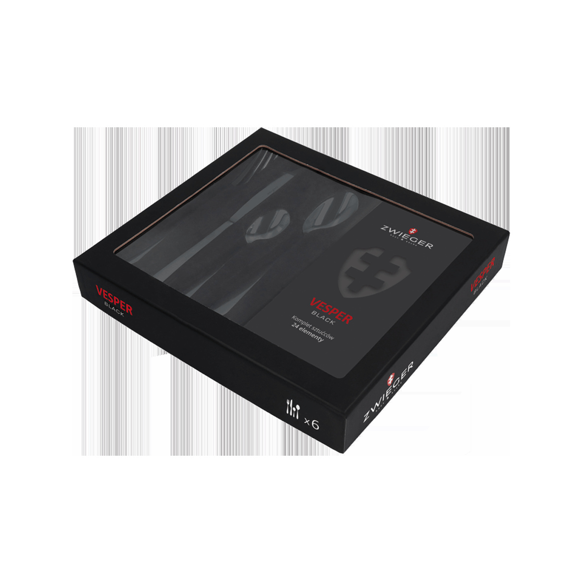 KOMPLET SZTUĆCÓW ZWIEGER VESPER BLACK 24 szt. EAN (GTIN) 5903357375089
