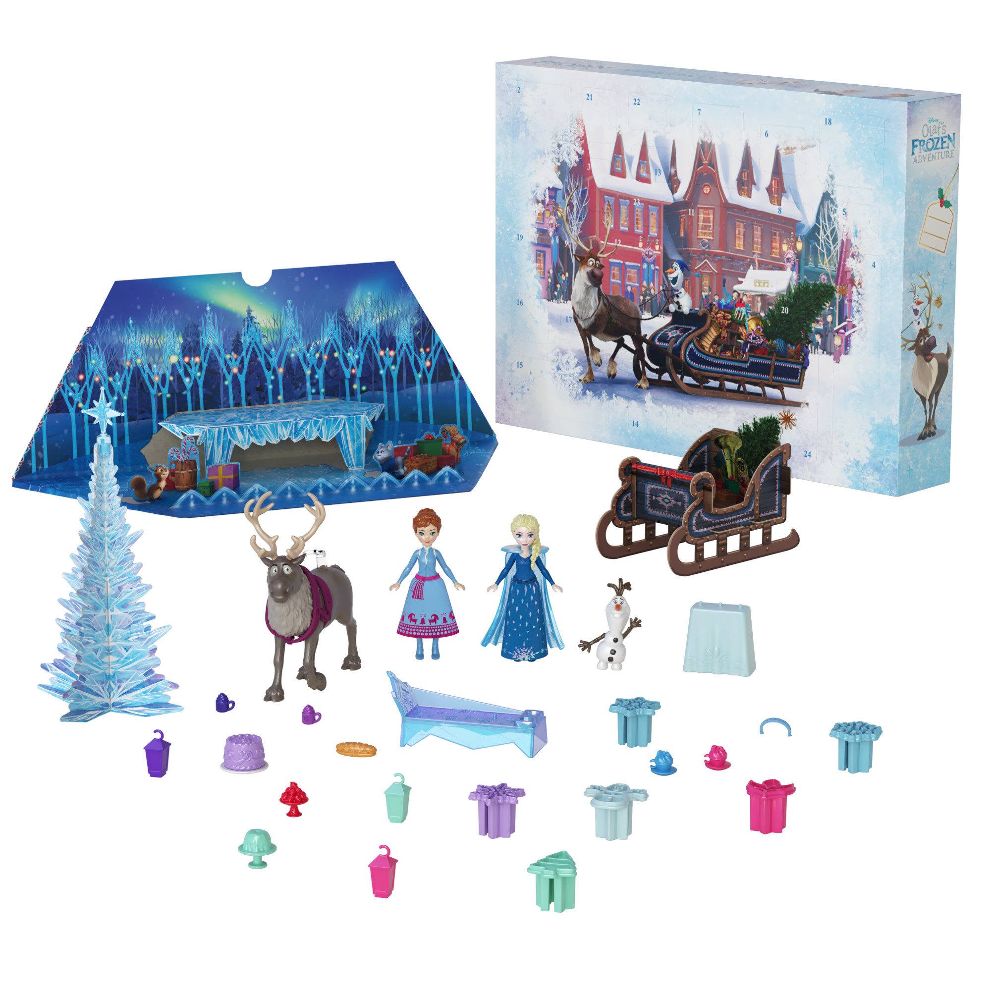 Адвент-календарь Disney Frozen HWX20, 24 сюрприза с фигурками, от 3 лет — фото 2