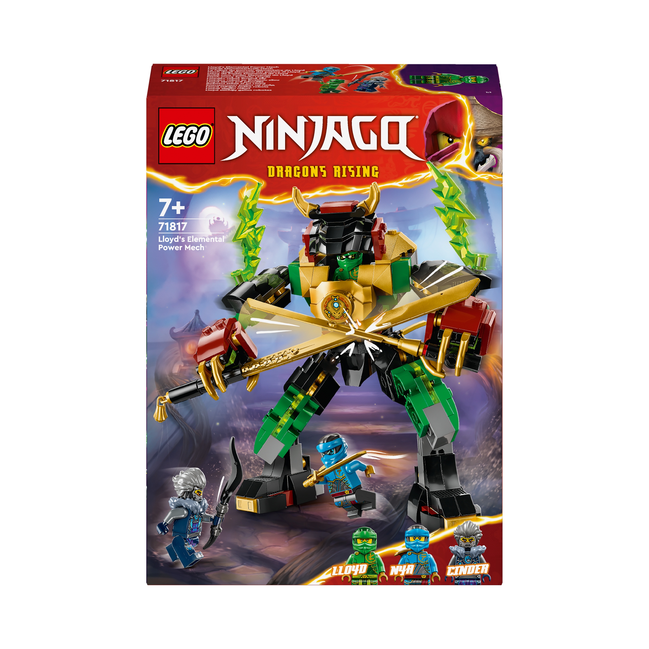 LEGO NINJAGO 71817 MECH MOCY ŻYWIOŁU LLOYDA Wiek dziecka 7 lat +