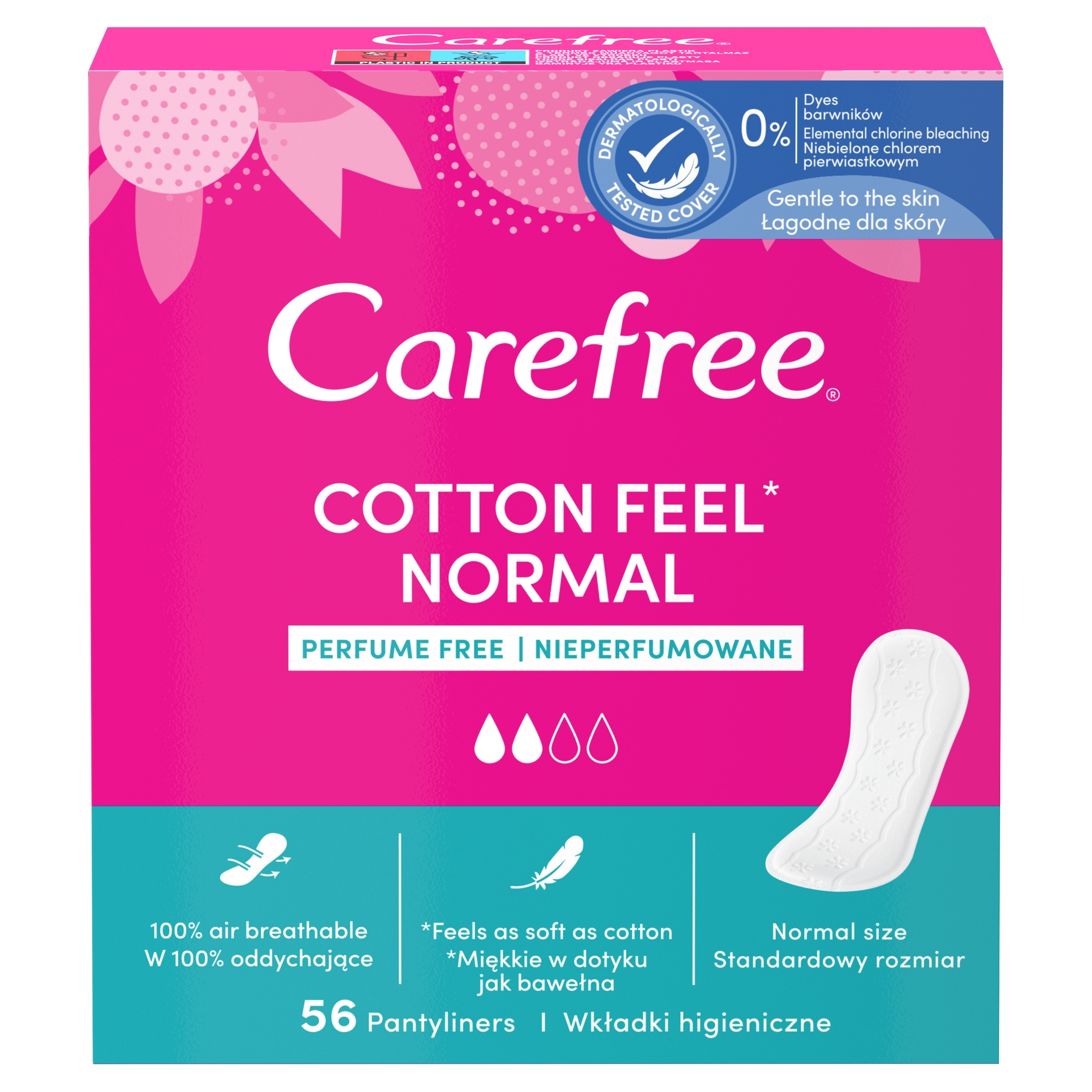 

Carefree Cotton Wkładki higieniczne 56 sztuk