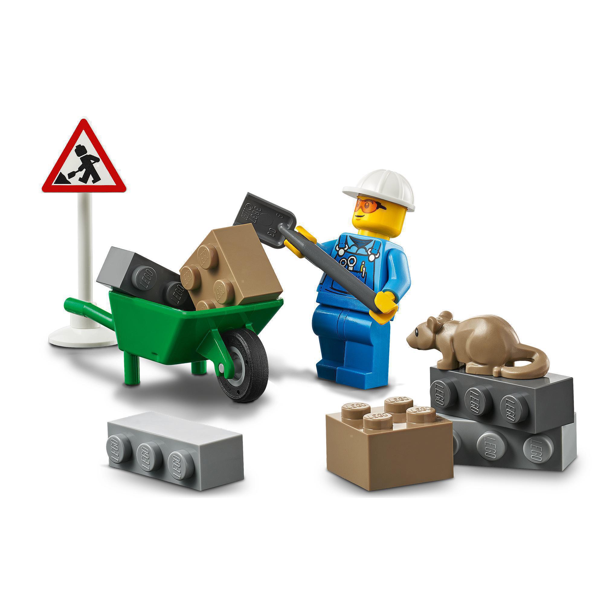 LEGO City 60284 Pojazd do robót drogowych Koparka Bohater brak