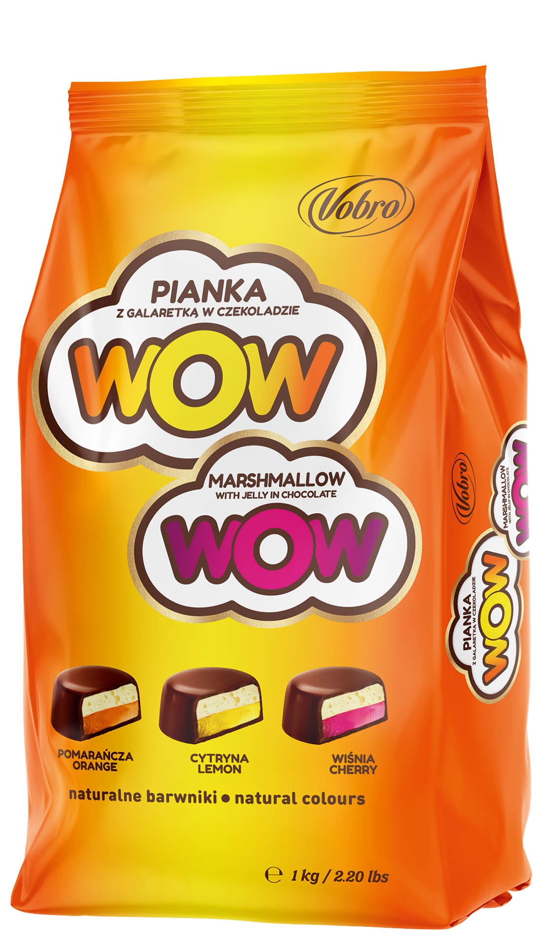2 x Vobro Pianko-želé Wow v čokoládě 1000 g