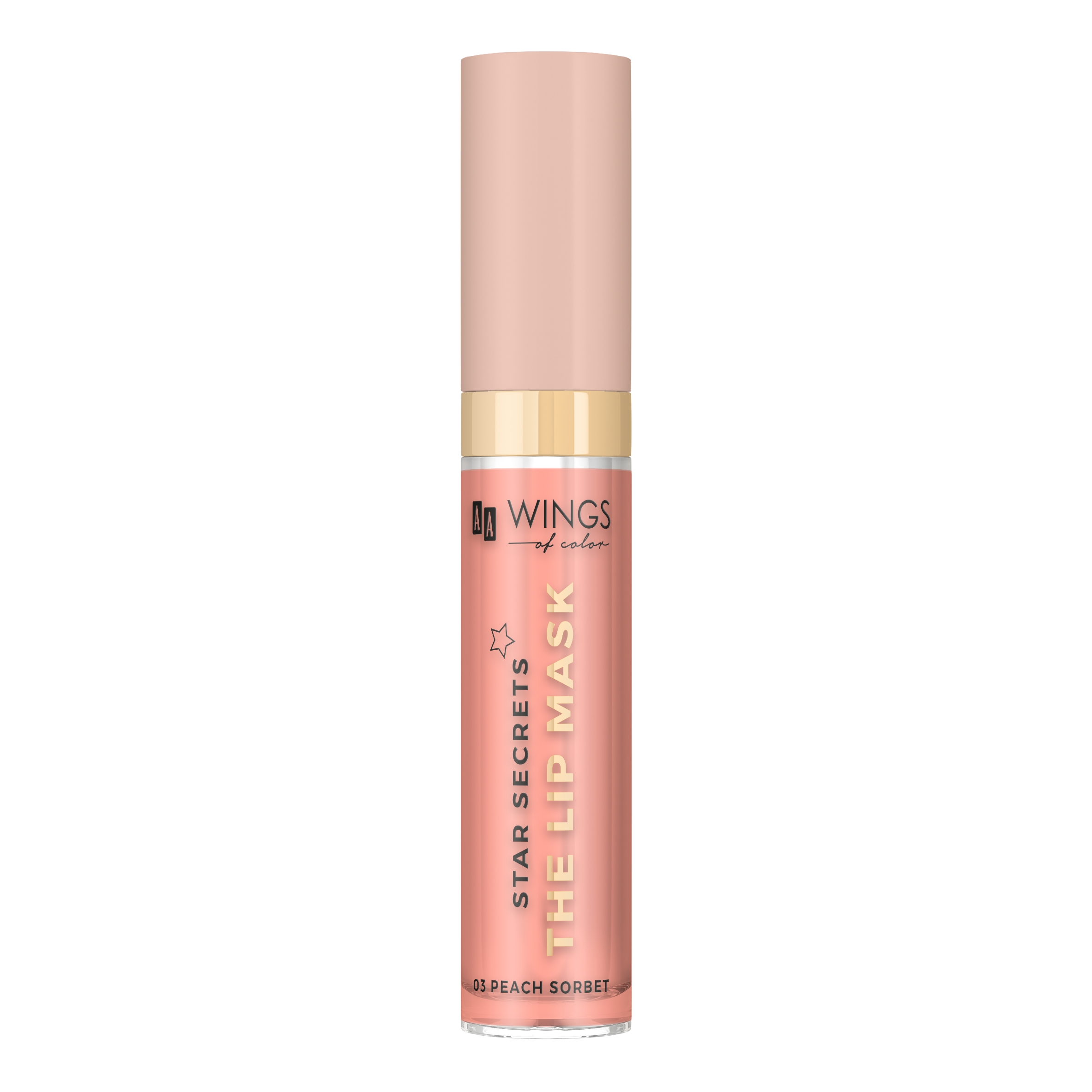 Wings of Color Star Secrets Maska pielęgnująca do ust 03 Peach Sorbet