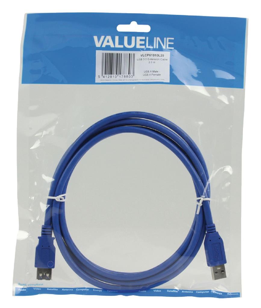 Kabel Valueline VLCP61010L20 niebieski 2 m