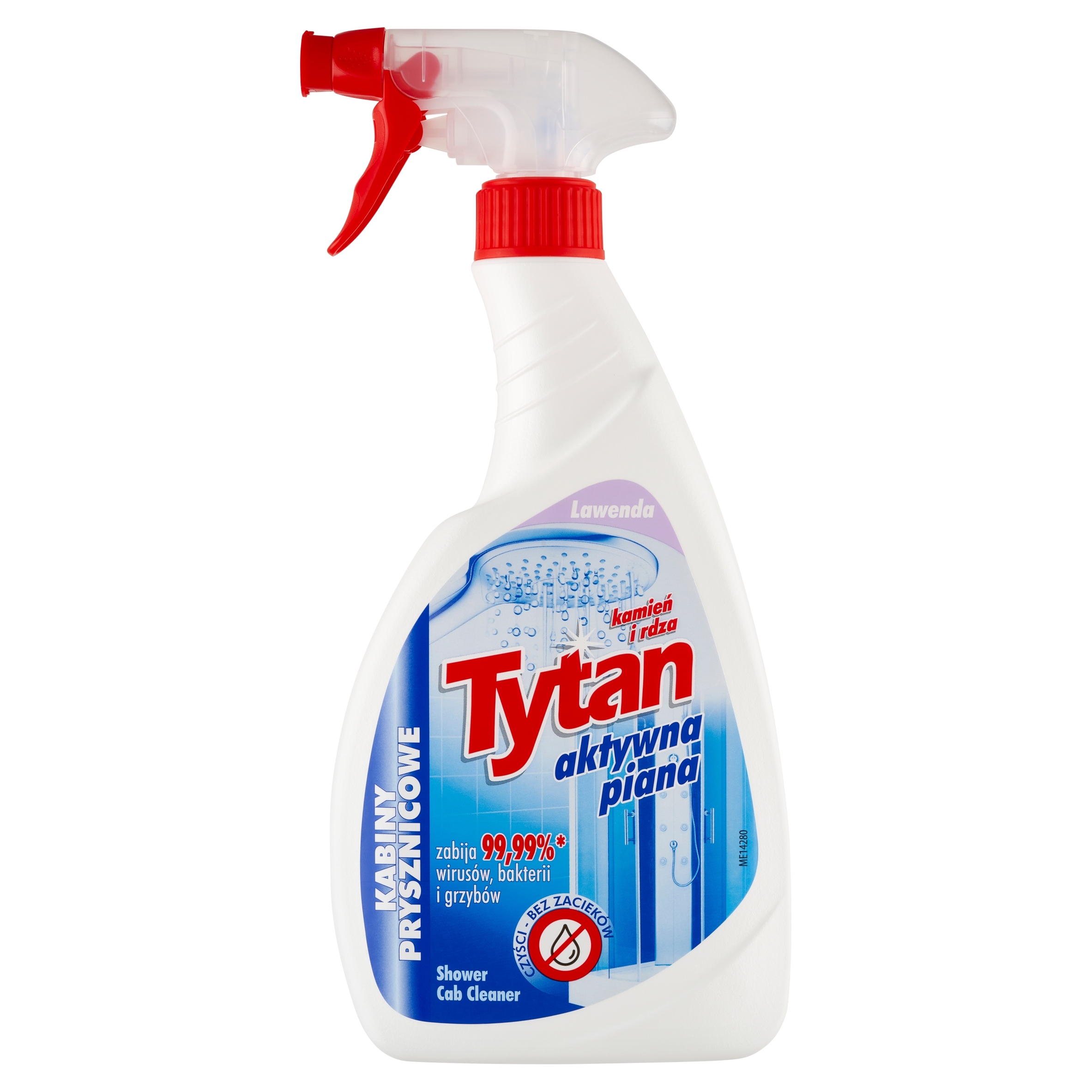 7X Tytan Aktivní Pěna Sprej na mytí sprchové kabiny Levandule 500G