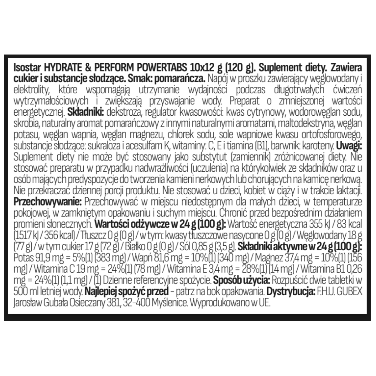 Isostar Powertabs 10tabs IZOTONIK NAWODNIENIE ISO — 9