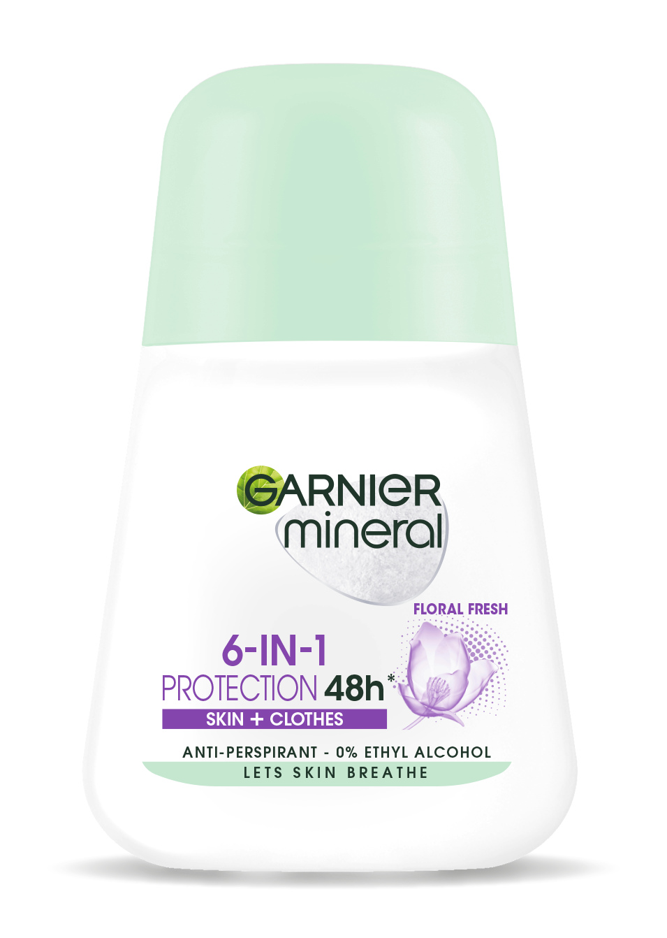 Garnier Mineral 6 in 1 floral antyperspirant roll-on 50 ml