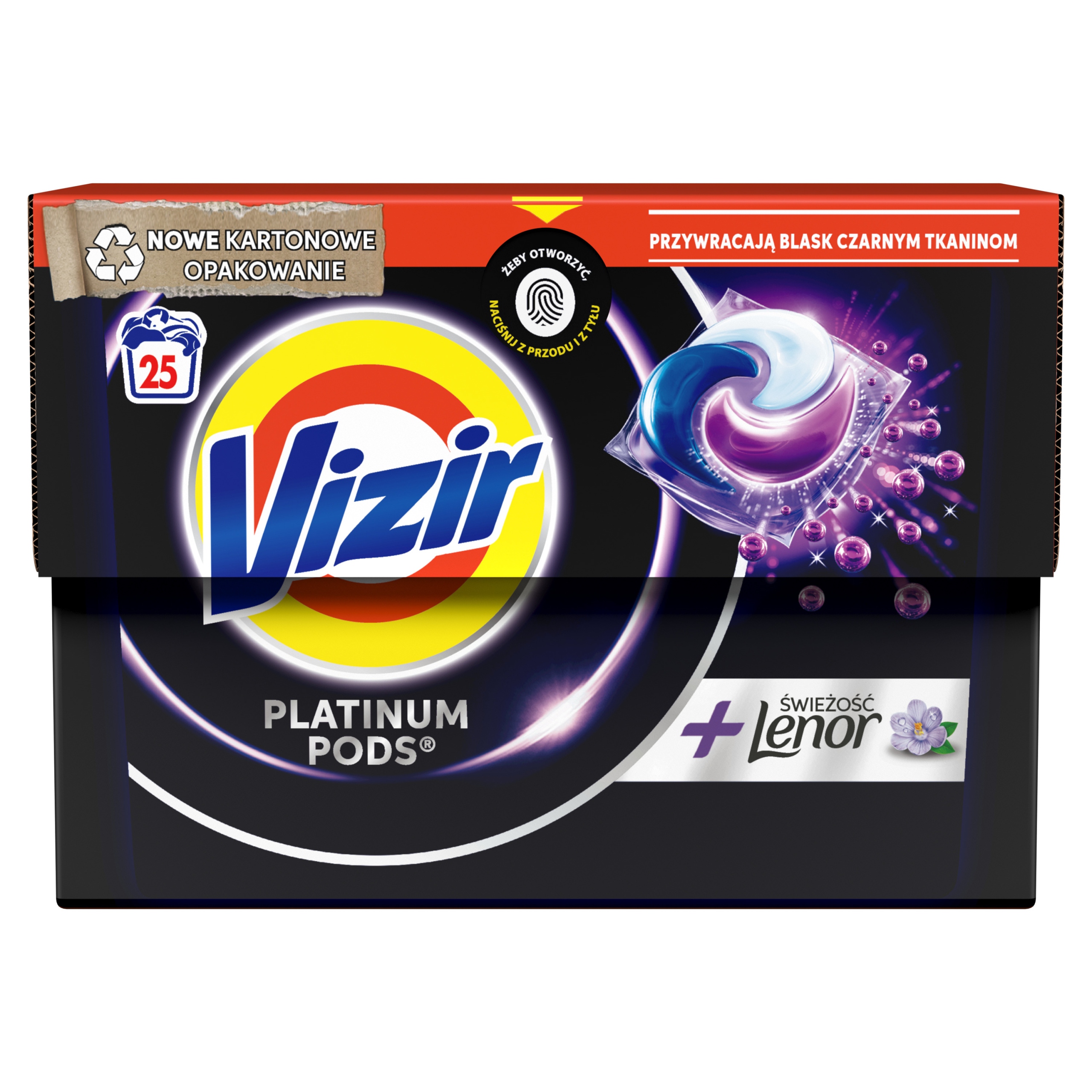 Levně Kapsle na praní Vizir Platinum Pods Black 25 ks
