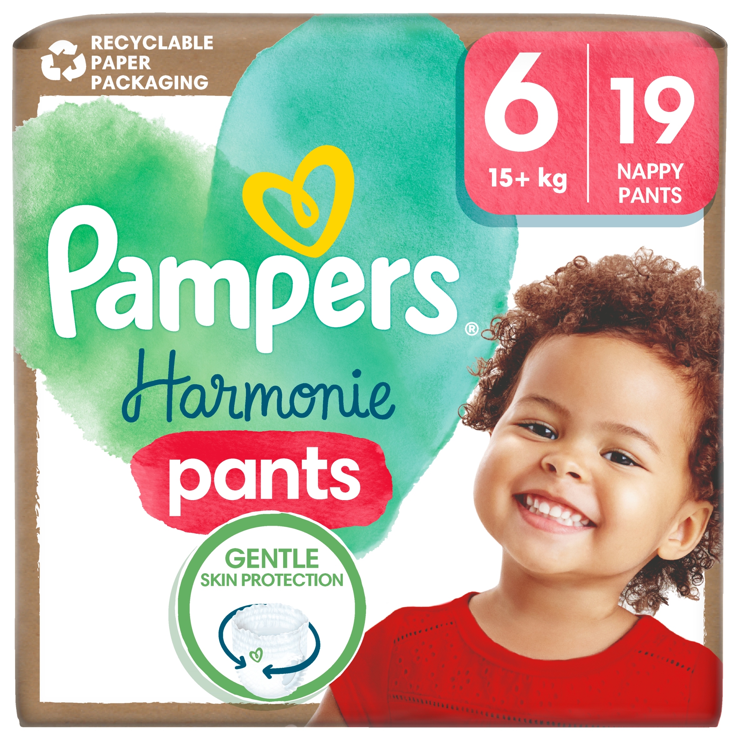 Pampers Harmonie Pants Pieluchomajtki 15+ Kg Rozmiar 6 19 szt.
