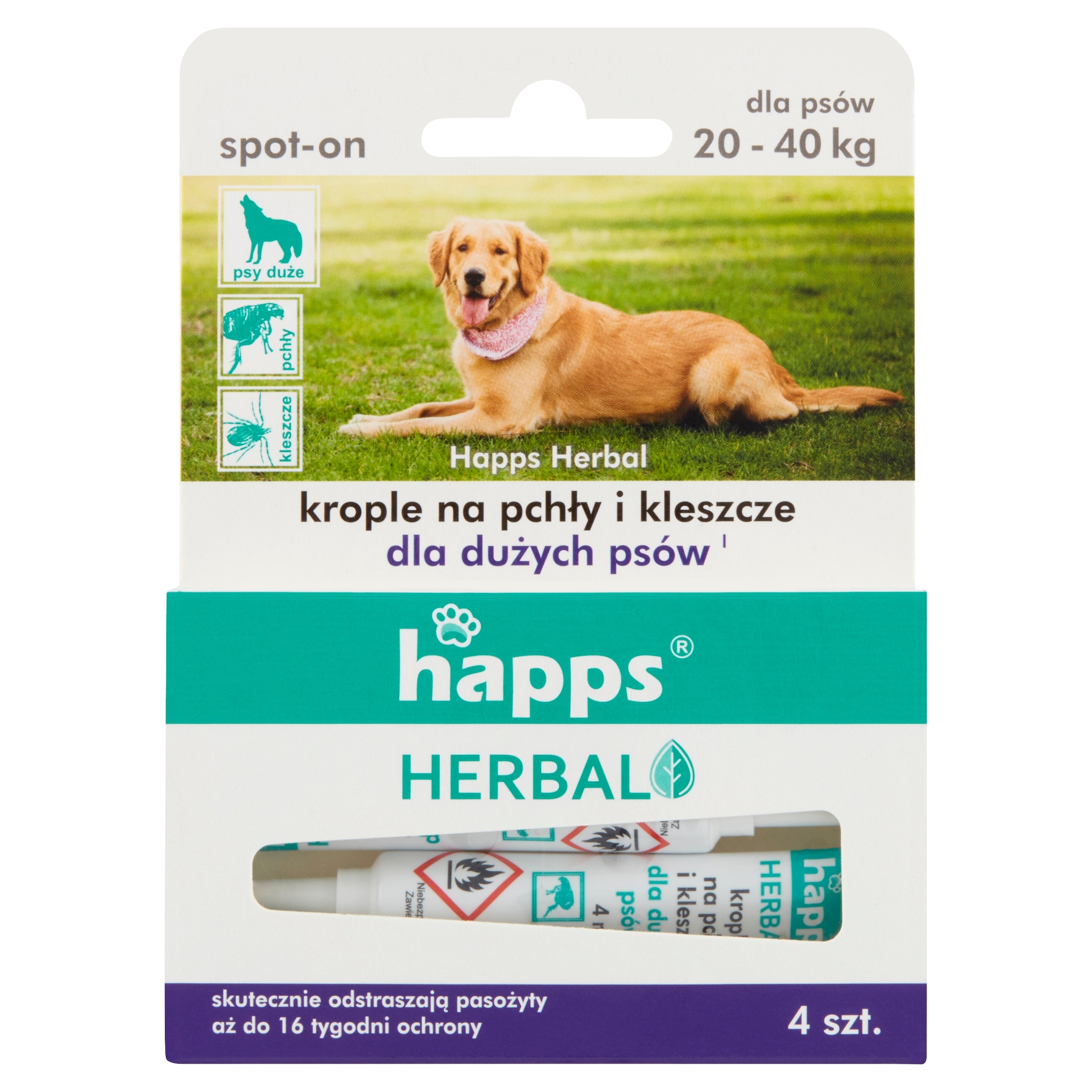 

Happs Herbal Preparat Na Pasożyty 4X4ml, 20-40KG