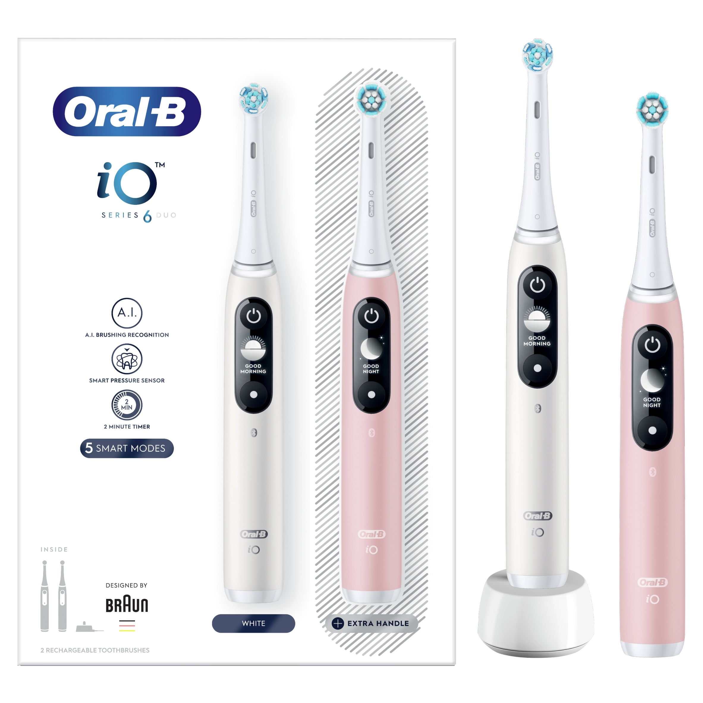 Oral-B iO Series 6 Duo Wht/pnk