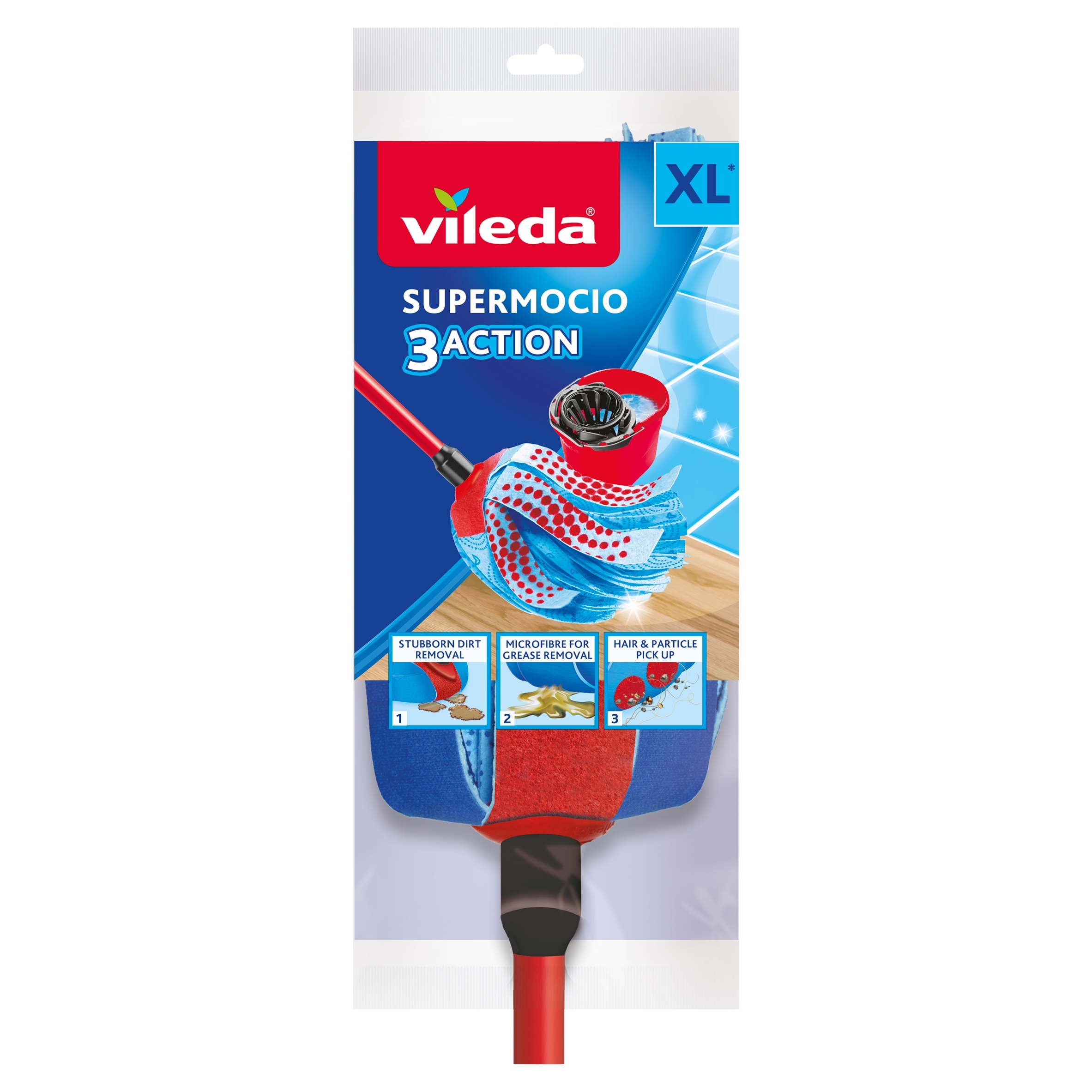 Levně 2x Mop Vileda SuperMocio 3Action Velur