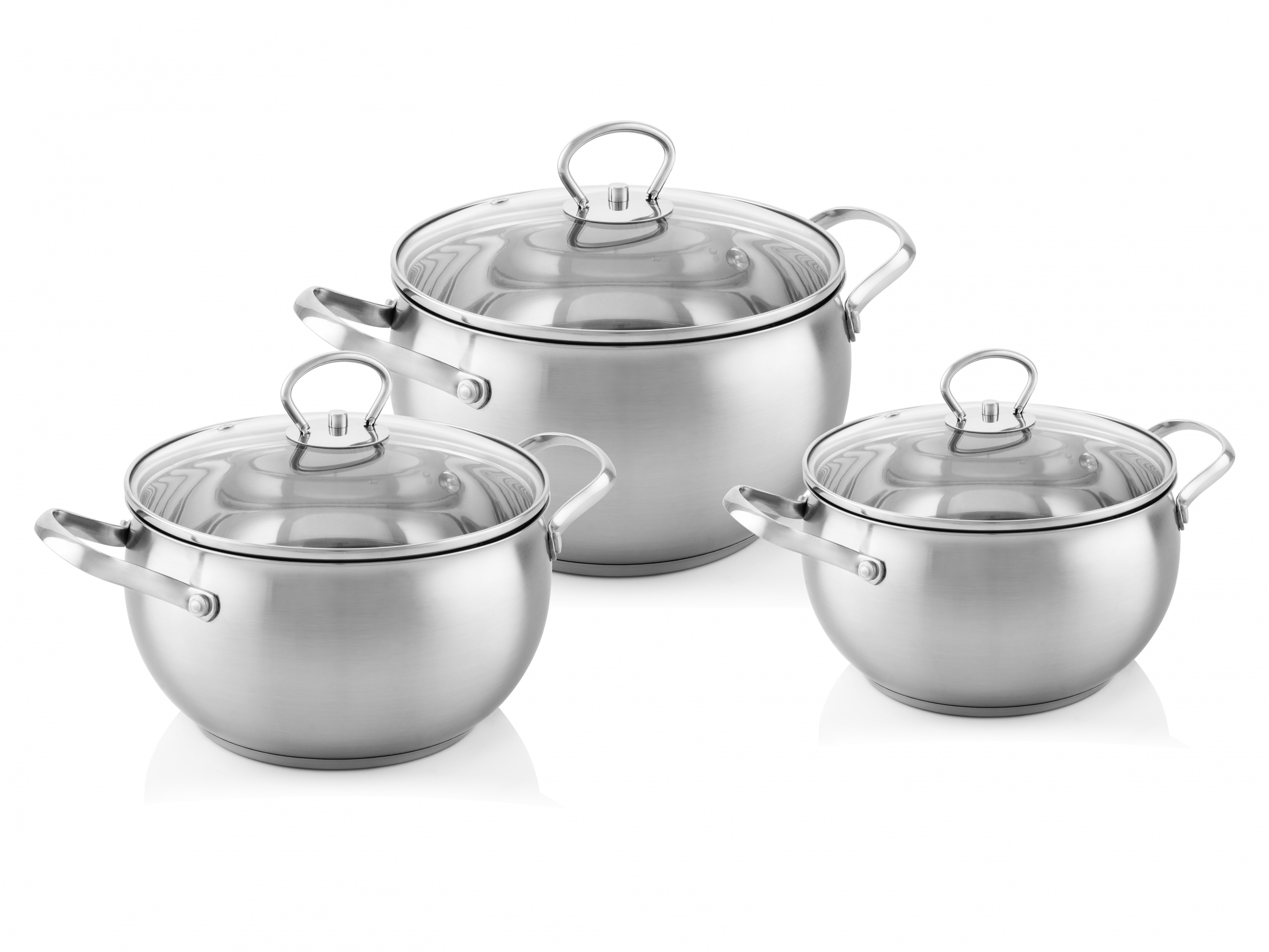 Komplet garnków nierdzewnych Alex satyna 6el Linia Alex