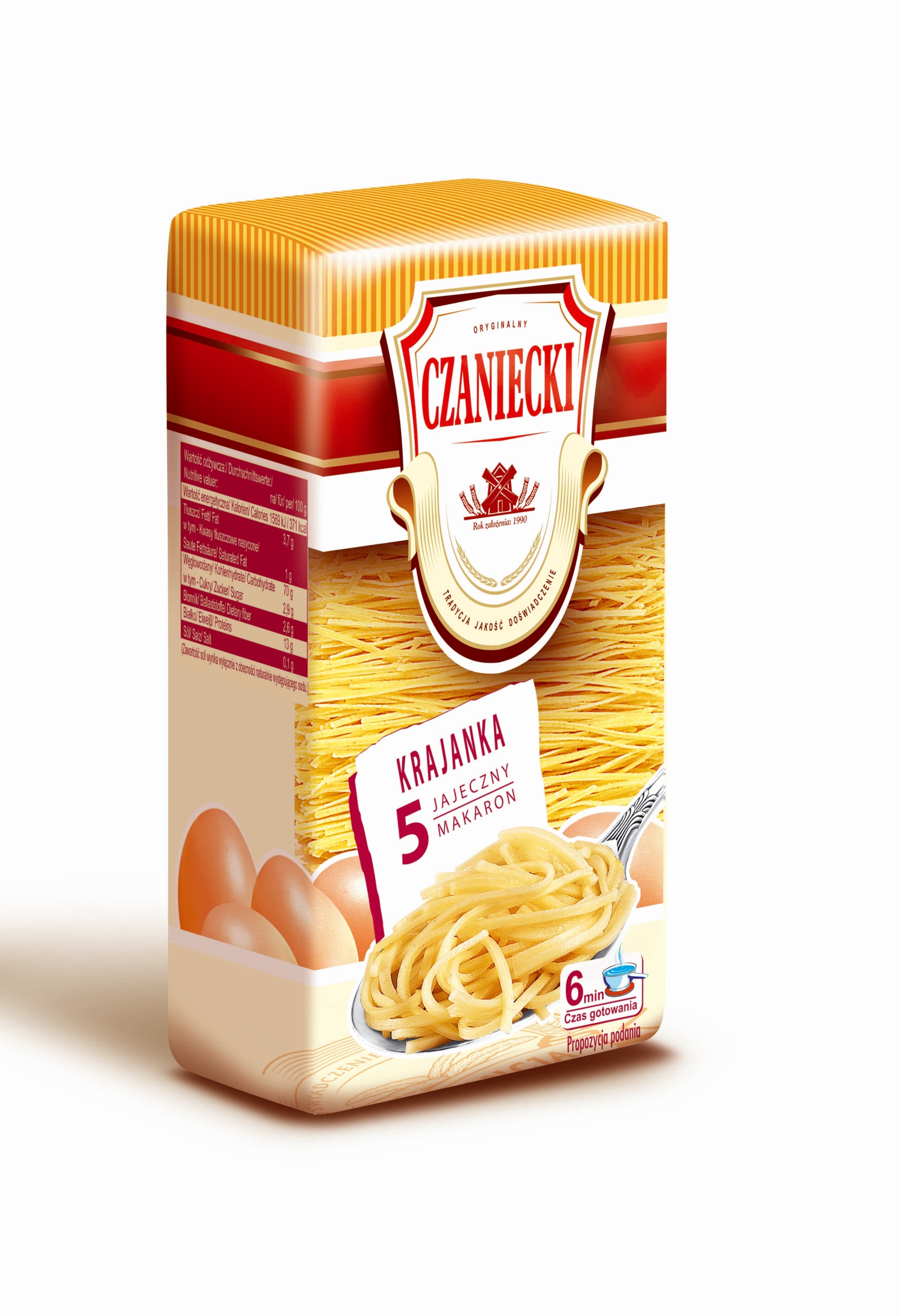 Zestaw 21 sztuk Makaronu nitki Czaniecki 250 g