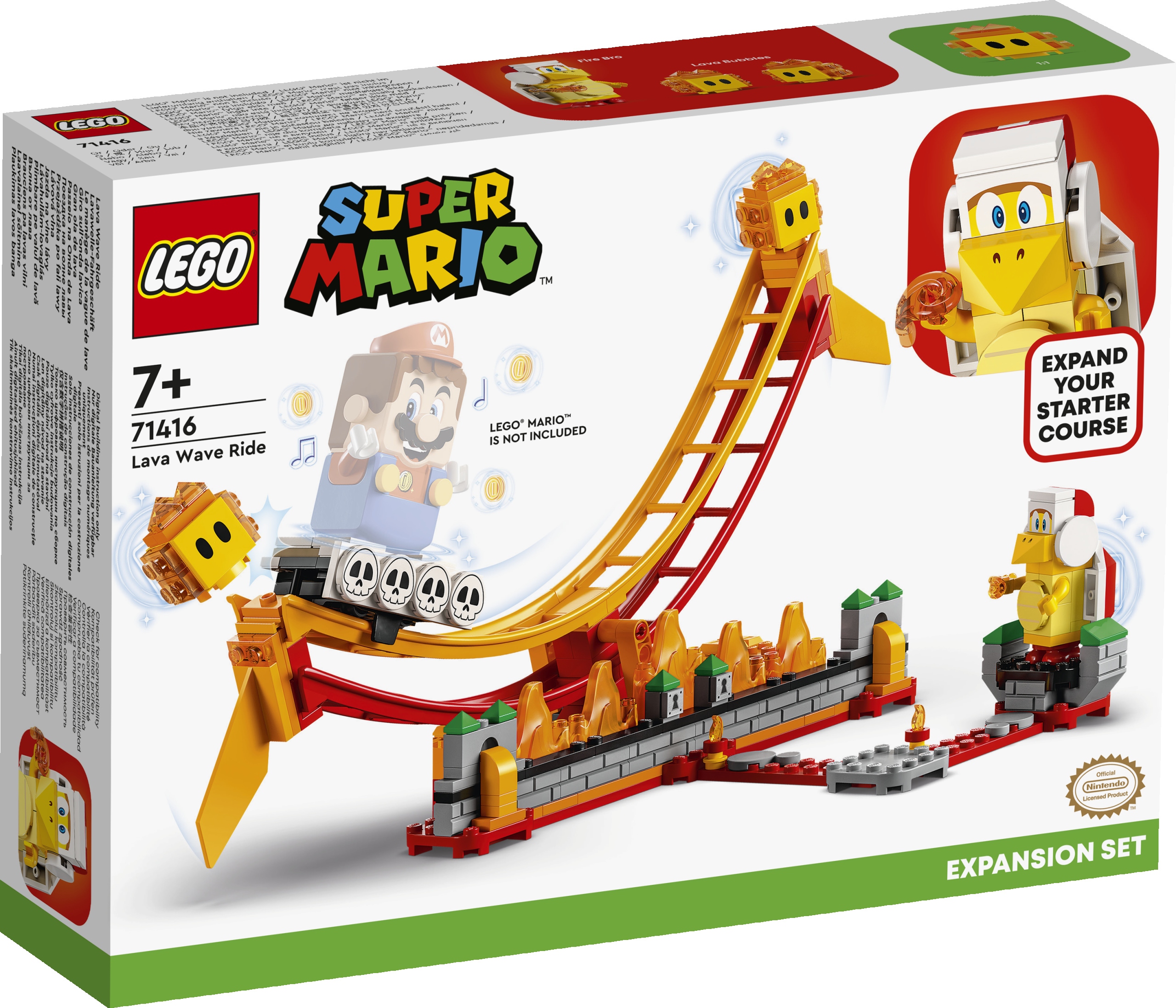 Lego 71416 Mario Przejażdżka po fali lawy zestaw rozszerzający