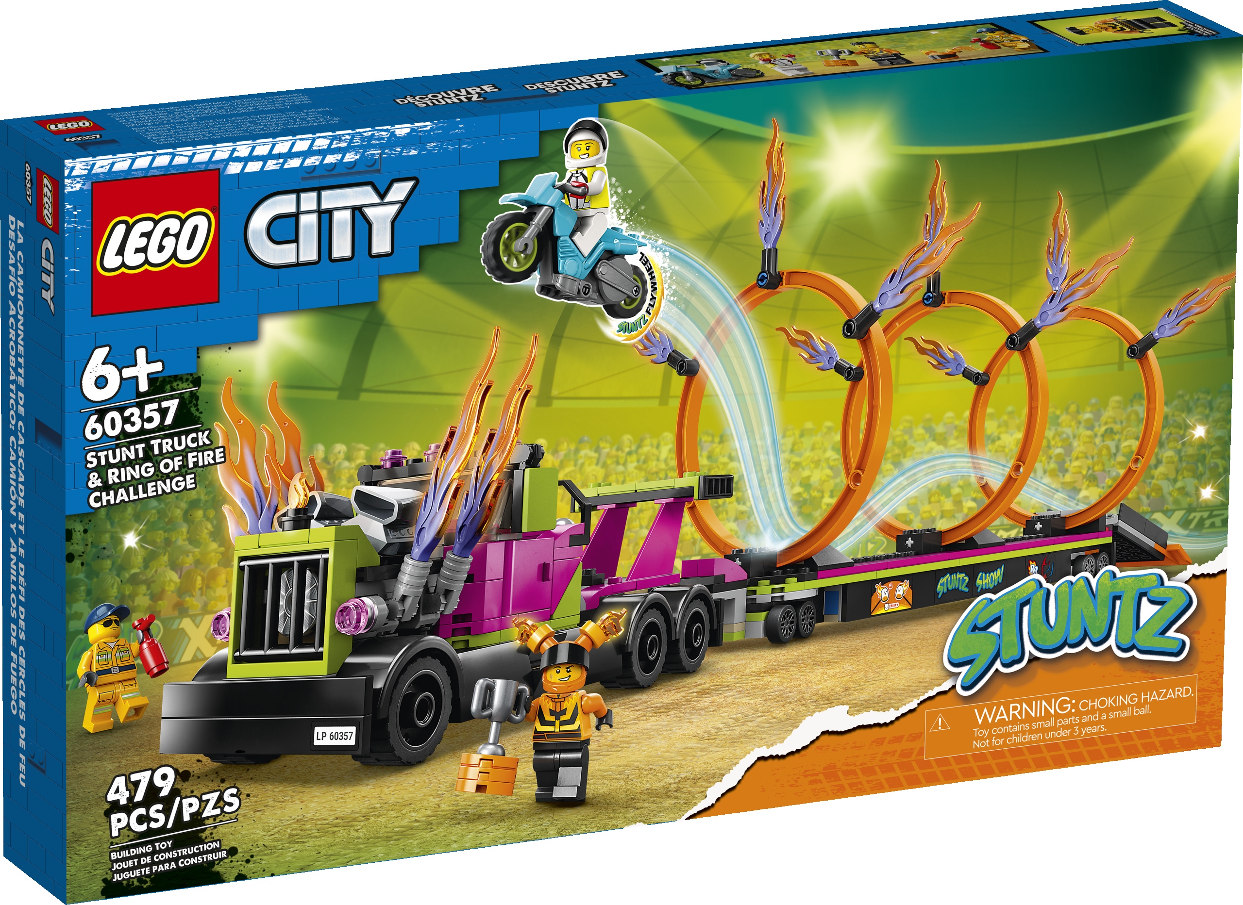 Lego 60357 City – Kaskadérská výzva – kamion a ohnivé obruče