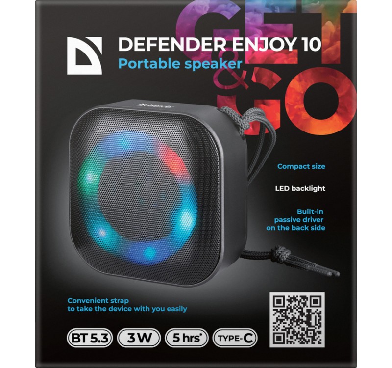 GŁOŚNIK DEFENDER ENJOY 10 BLUETOOTH 3W CZARNY — 16