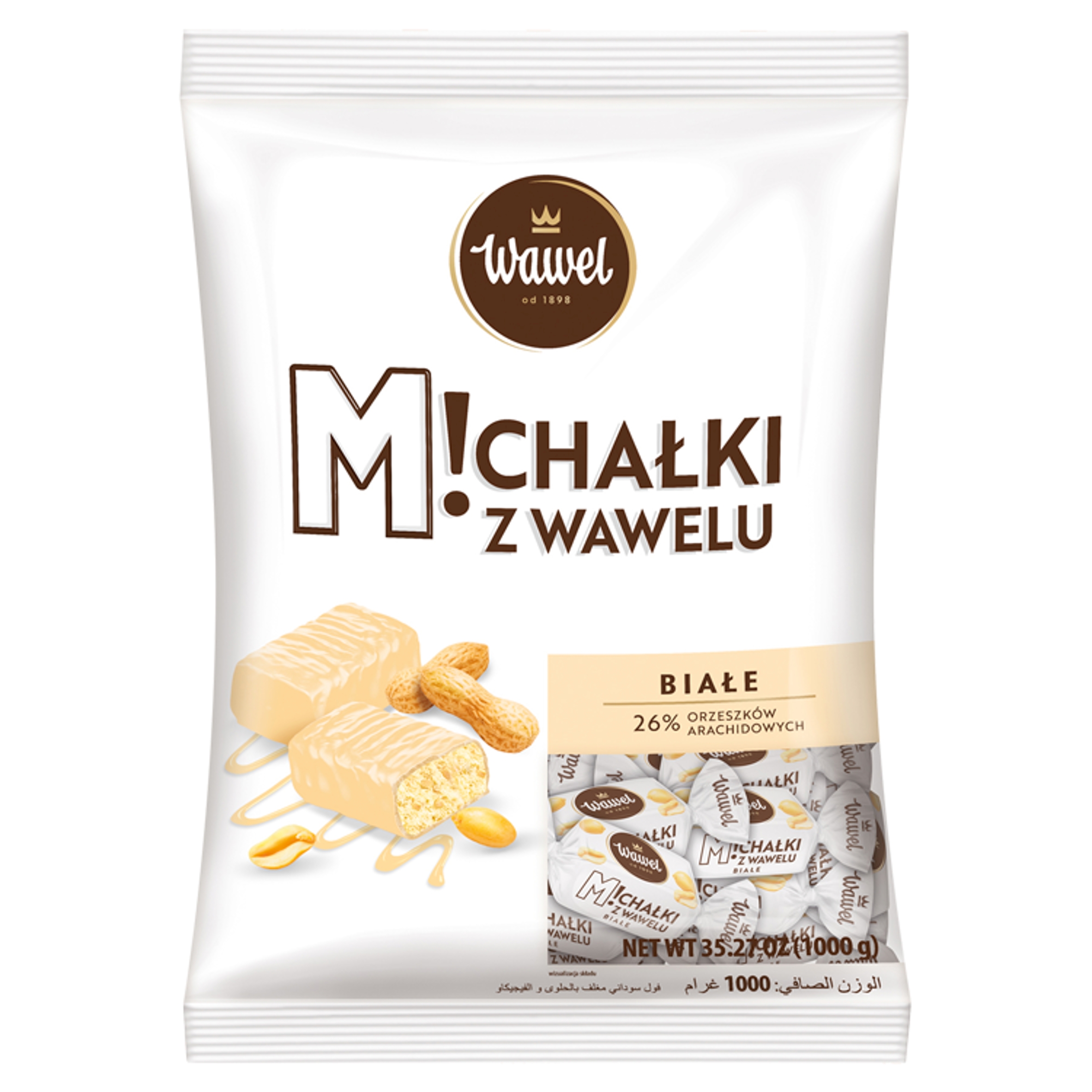 Levně 2x1 kg Wawel Michałki z Wawelu bílé Bonbóny
