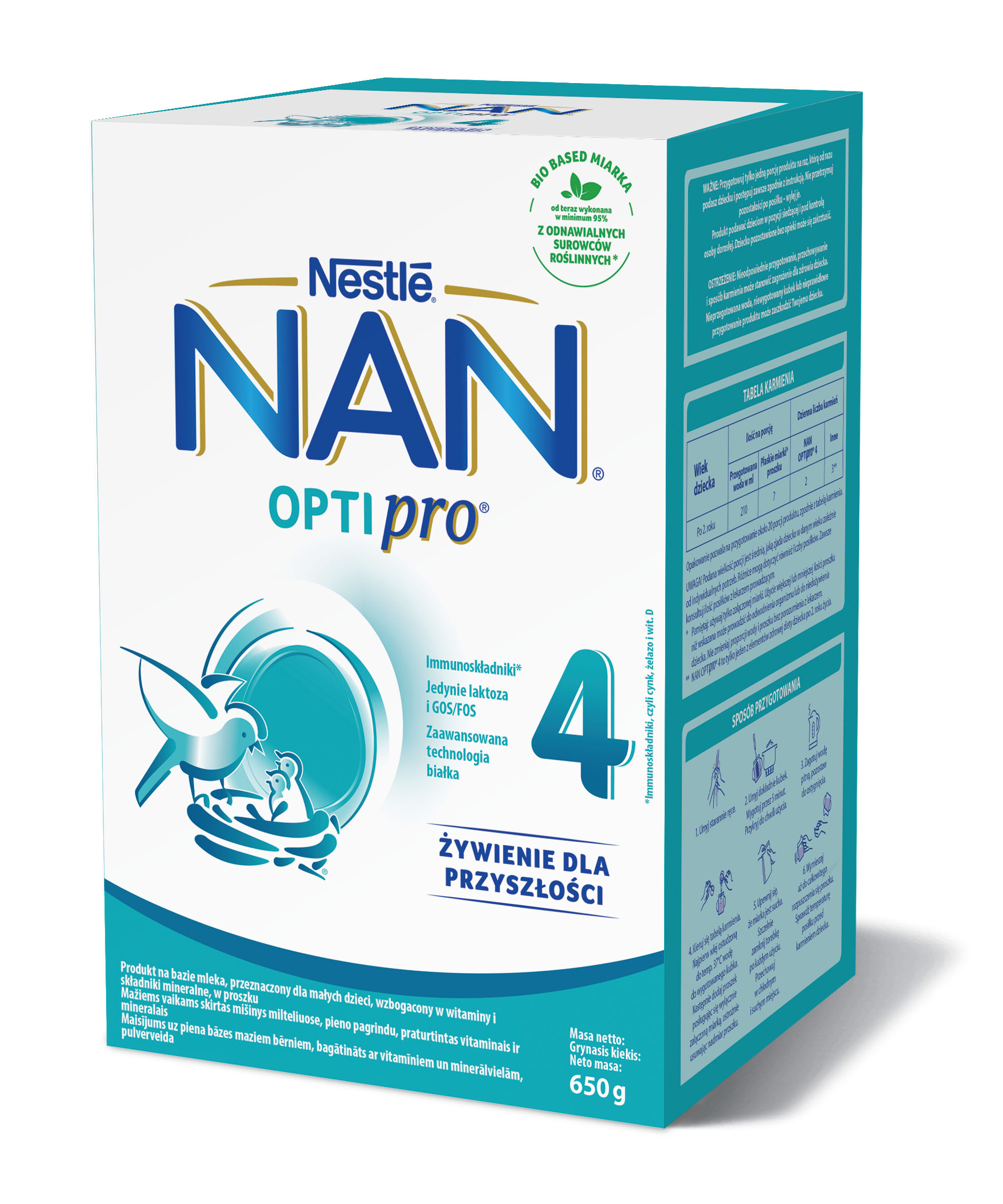 NESTLE NAN OPTIPRO 4 MLEKO MODYFIKOWANE DLA DZIECI 25-36 MCY 650G