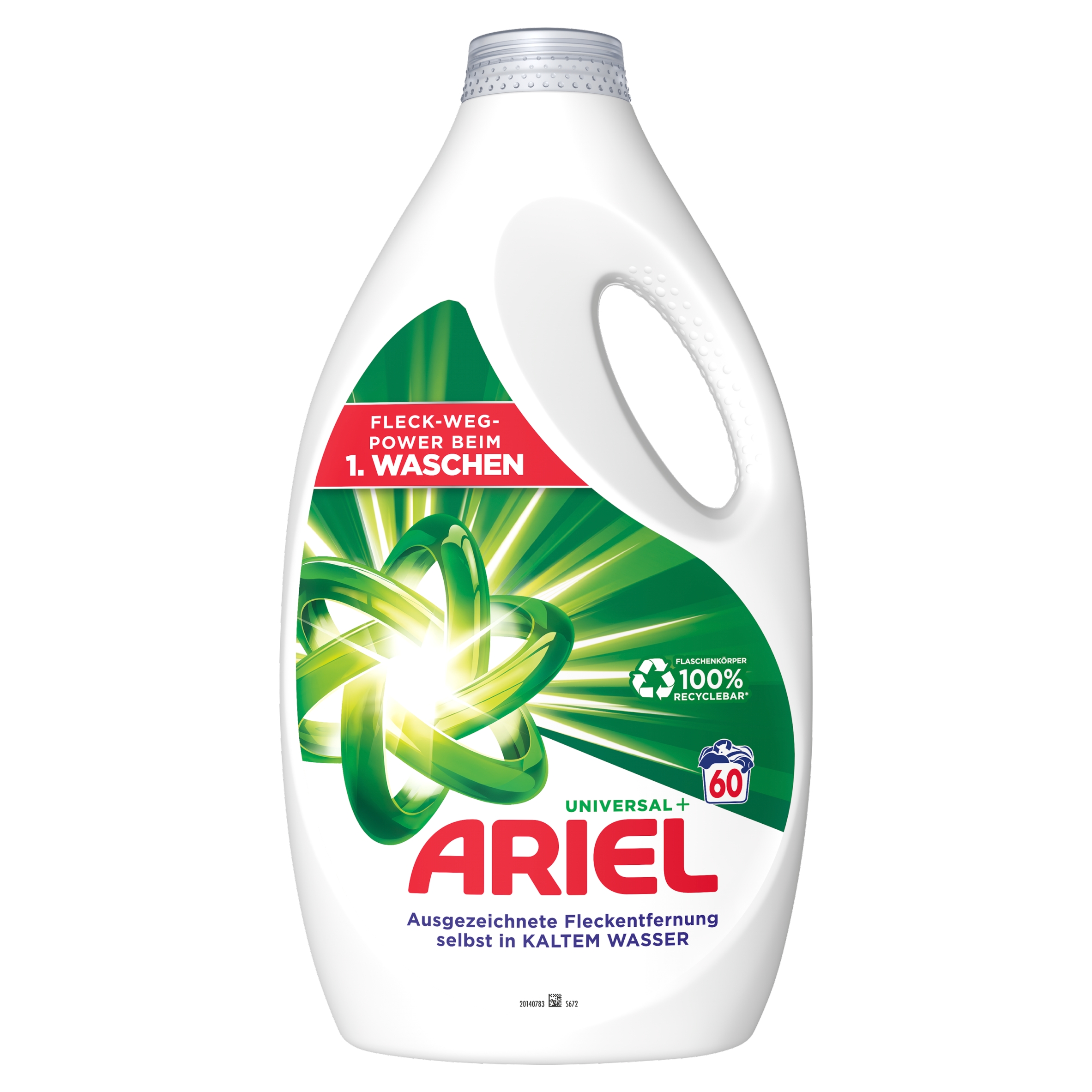 Tekutý prací prostředek na bílé, světlé prádlo Ariel Universal+ 3,0L 60pr