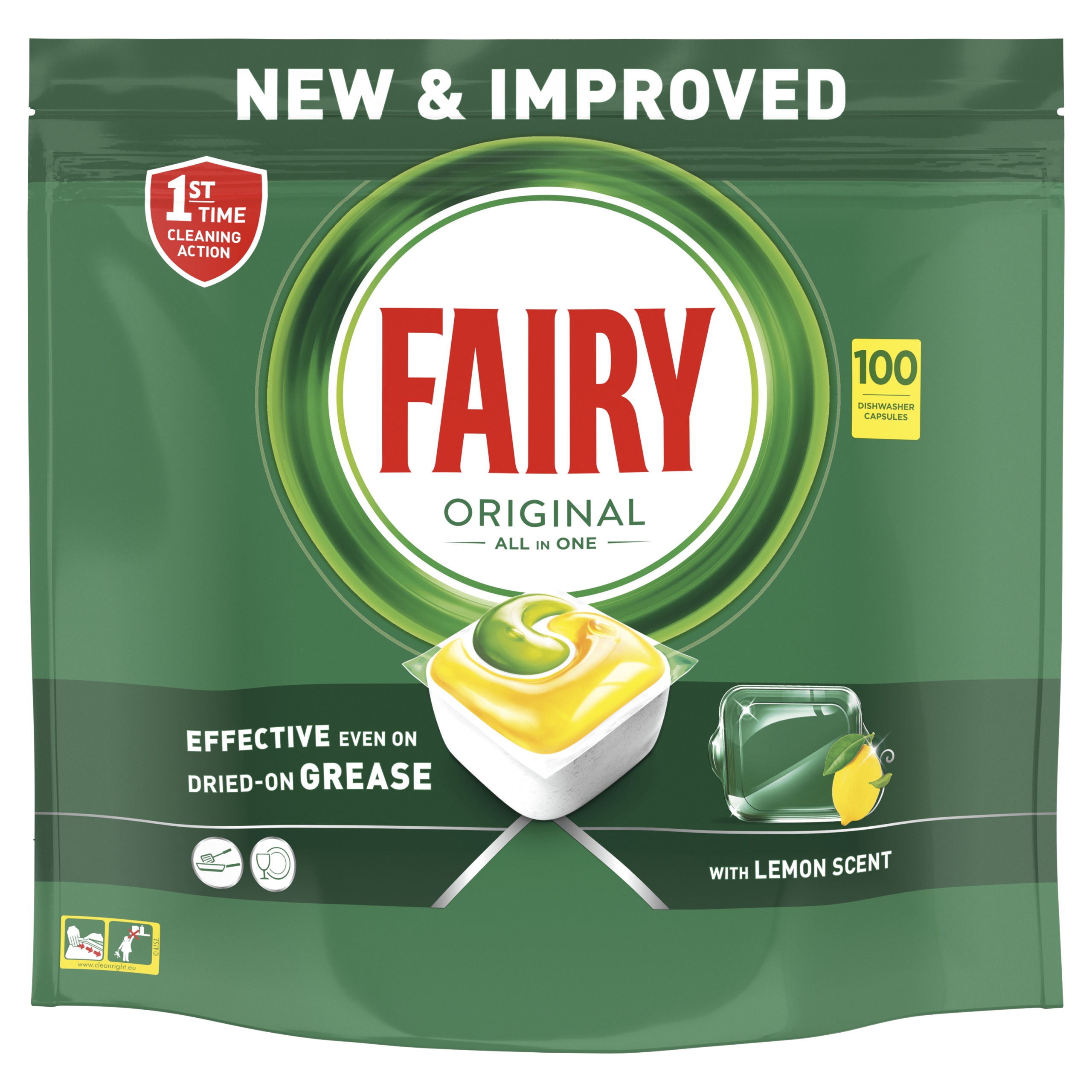 Kapsle do myčky Fairy Original All in One Lemon 100 ks Prod. Itálie