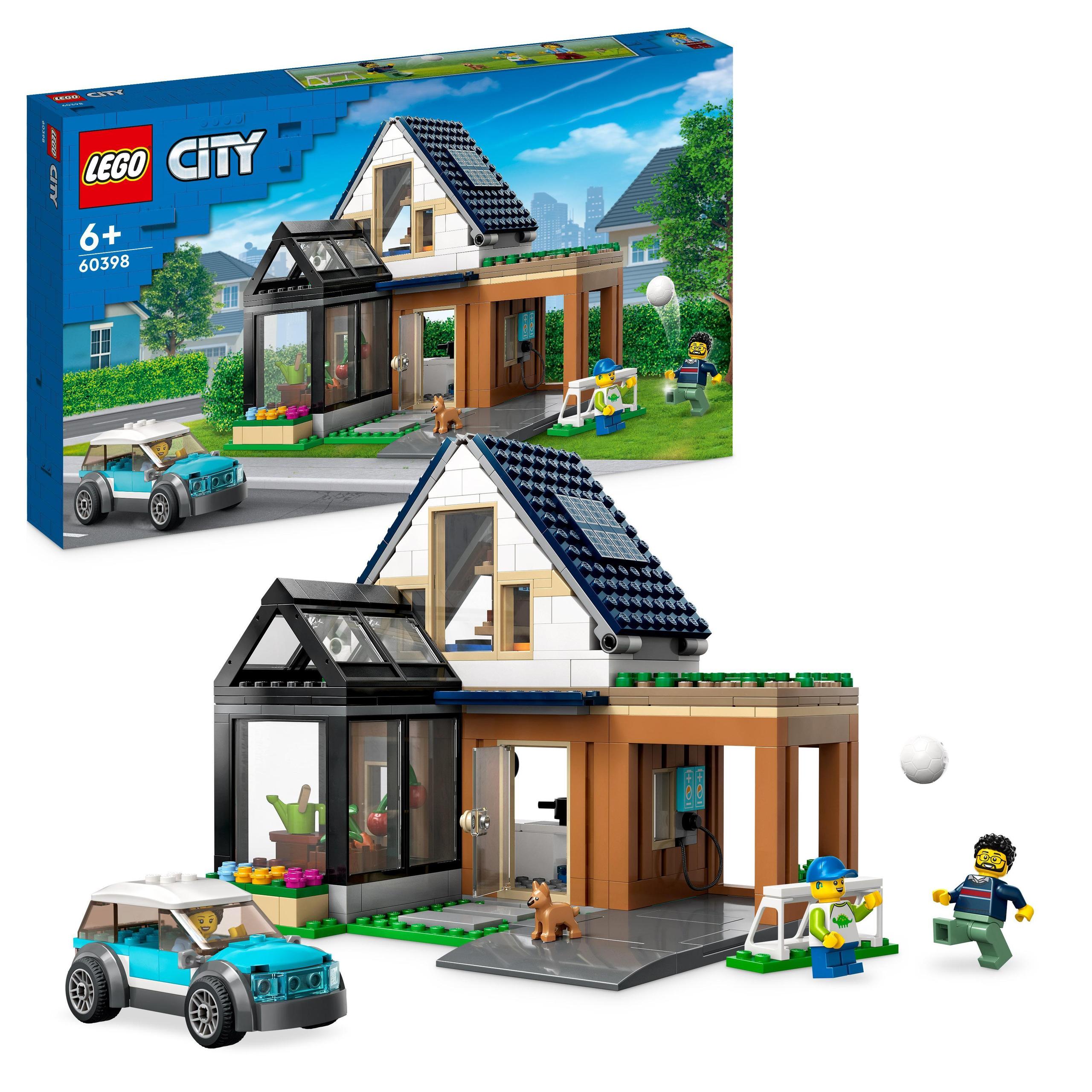 Originální Lego 60398 City – Rodinný dům a elektrické auto Novinka