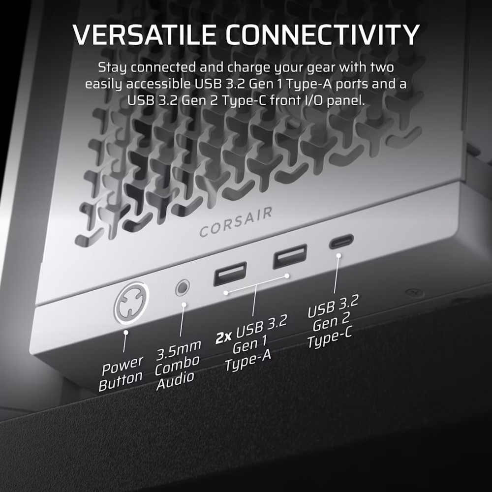 Corsair FRAME 4000D RS Mid-Tower, White — 10