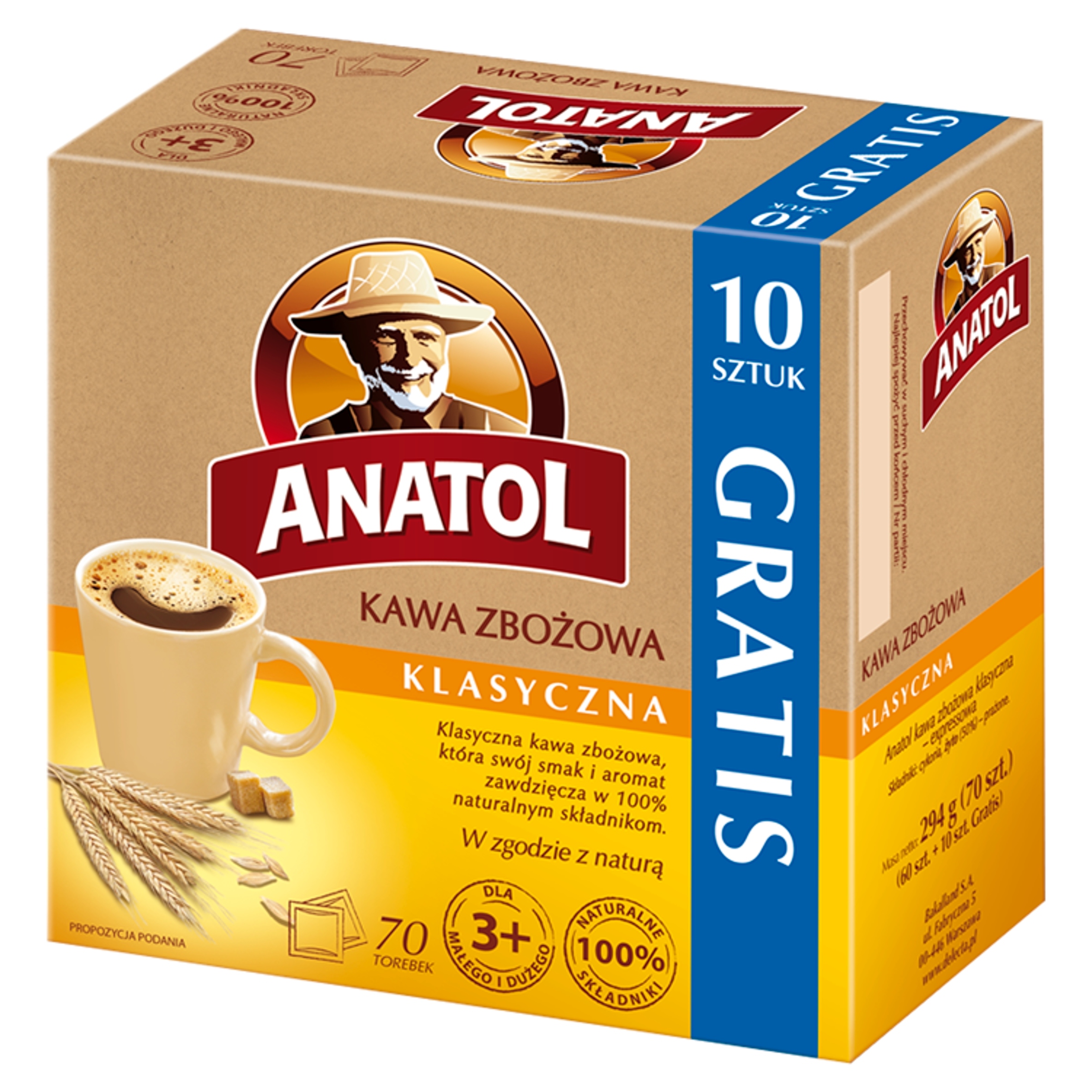 Kawa zbożowa Anatol 294 g • Opinie - Allegro