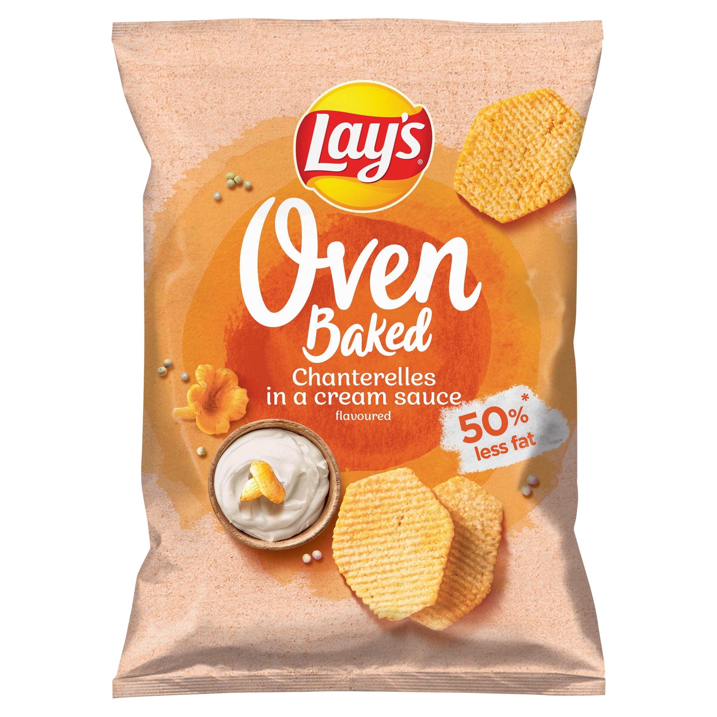 Levně Lay's Oven Baked Chipsy slepičky na smetaně 110 g x 8 ks