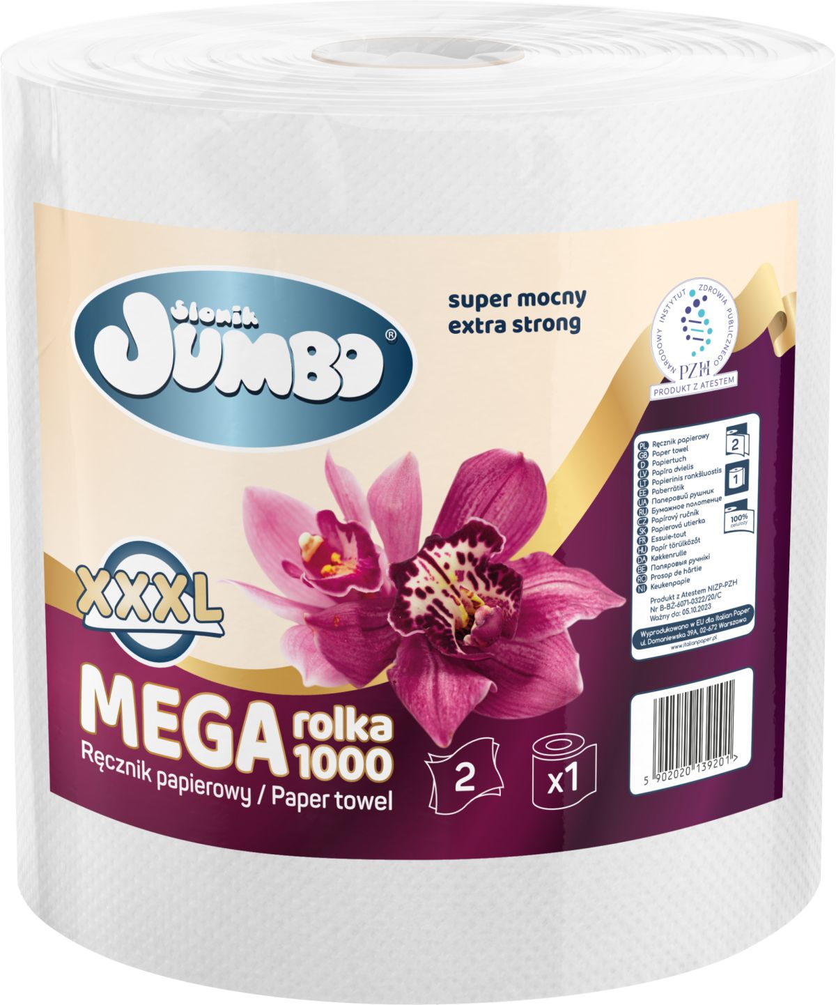 

Ręcznik papierowy Słonik Jumbo XXXL 1000listk