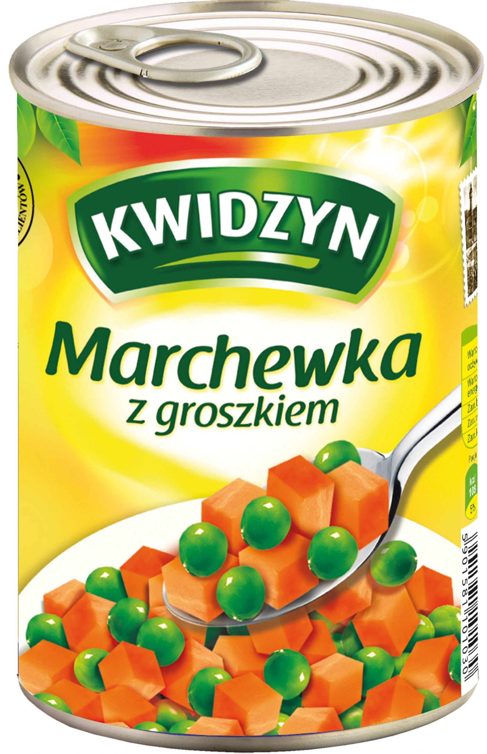 Levně Kwidzyn Mrkev s hráškem, plechovka 400 g