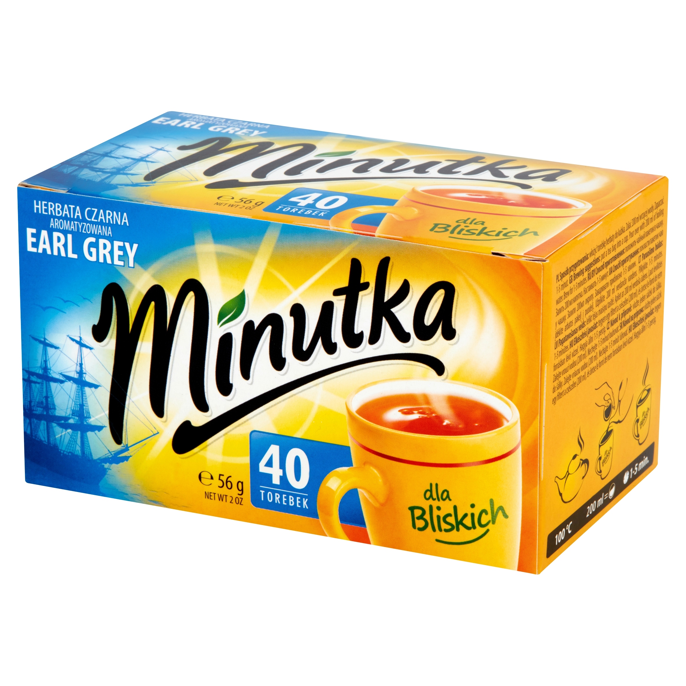 Levně 13 x Čaj černý Minutka Earl Grey 40 sáčků