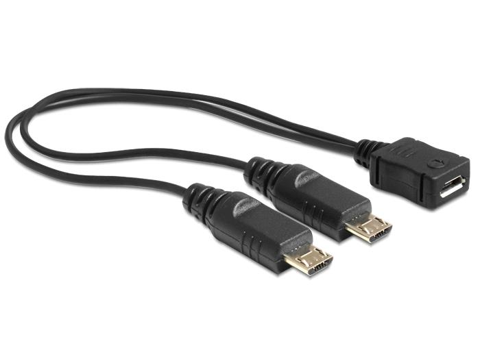 85541 0.2m Micro-USB B Mâle Noir Câble USB - Câbles USB (0,2 M, Micro