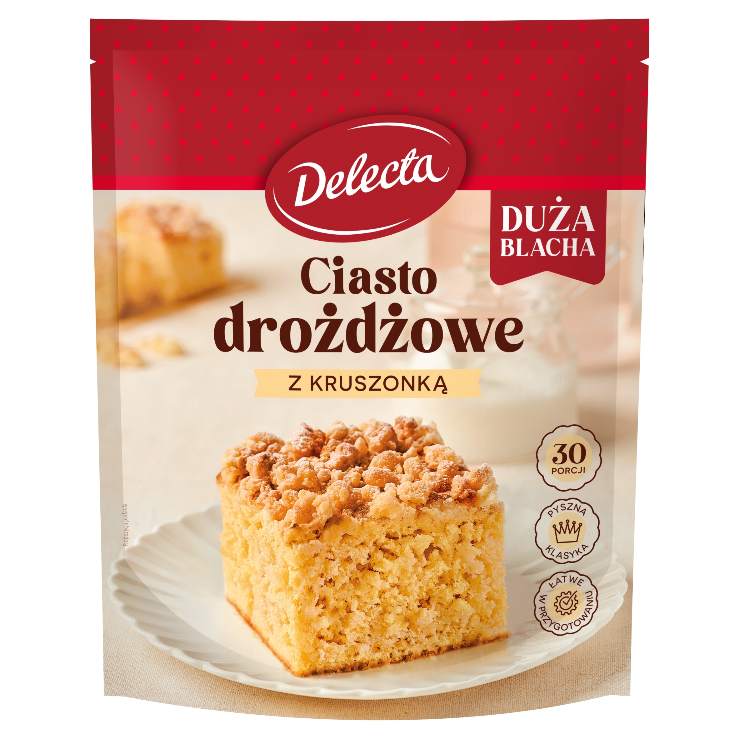 Ciasto DROŻDŻOWE duża blacha Delecta 600g