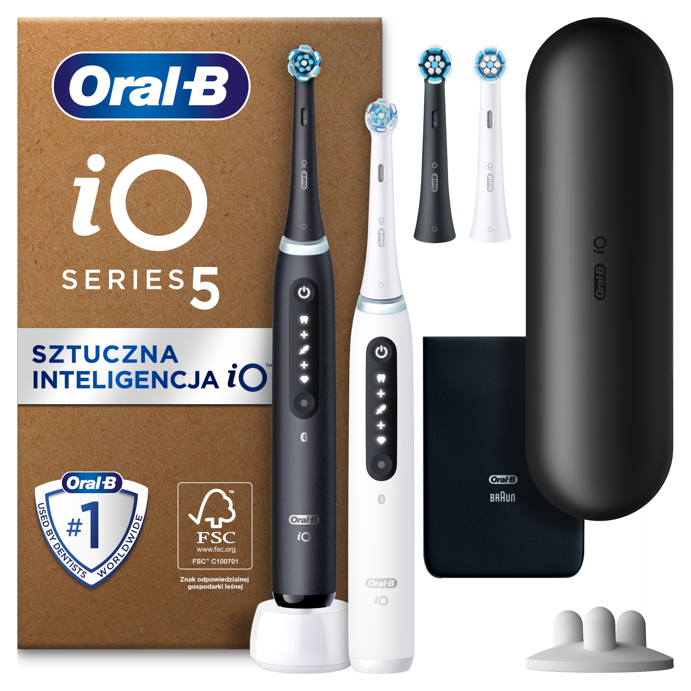 Elektryczna szczoteczka do zębów Oral-B iO Series 5 2 szt w zestawie